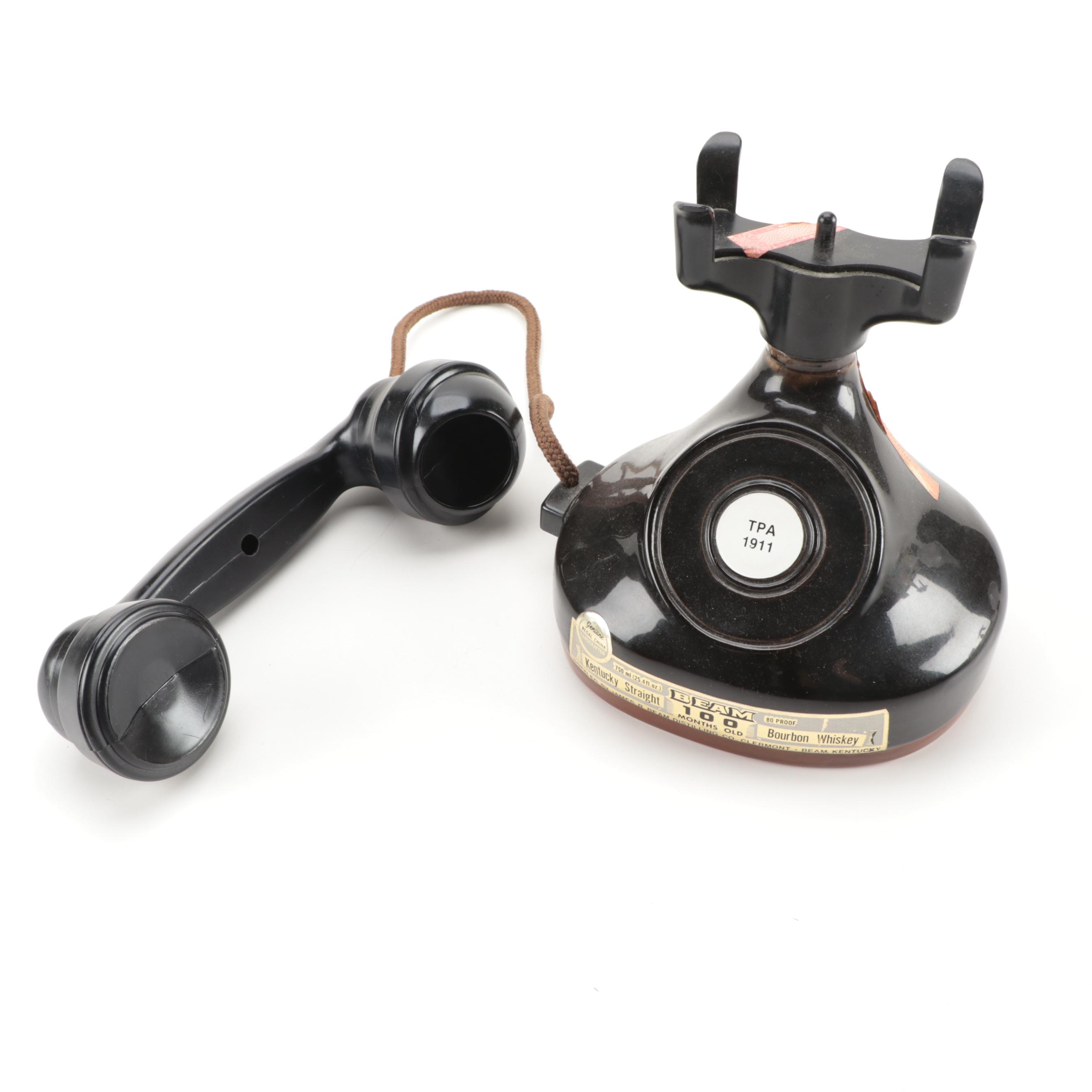 Jim Beam 1928 French Phone Novelty Ceramic Decanter