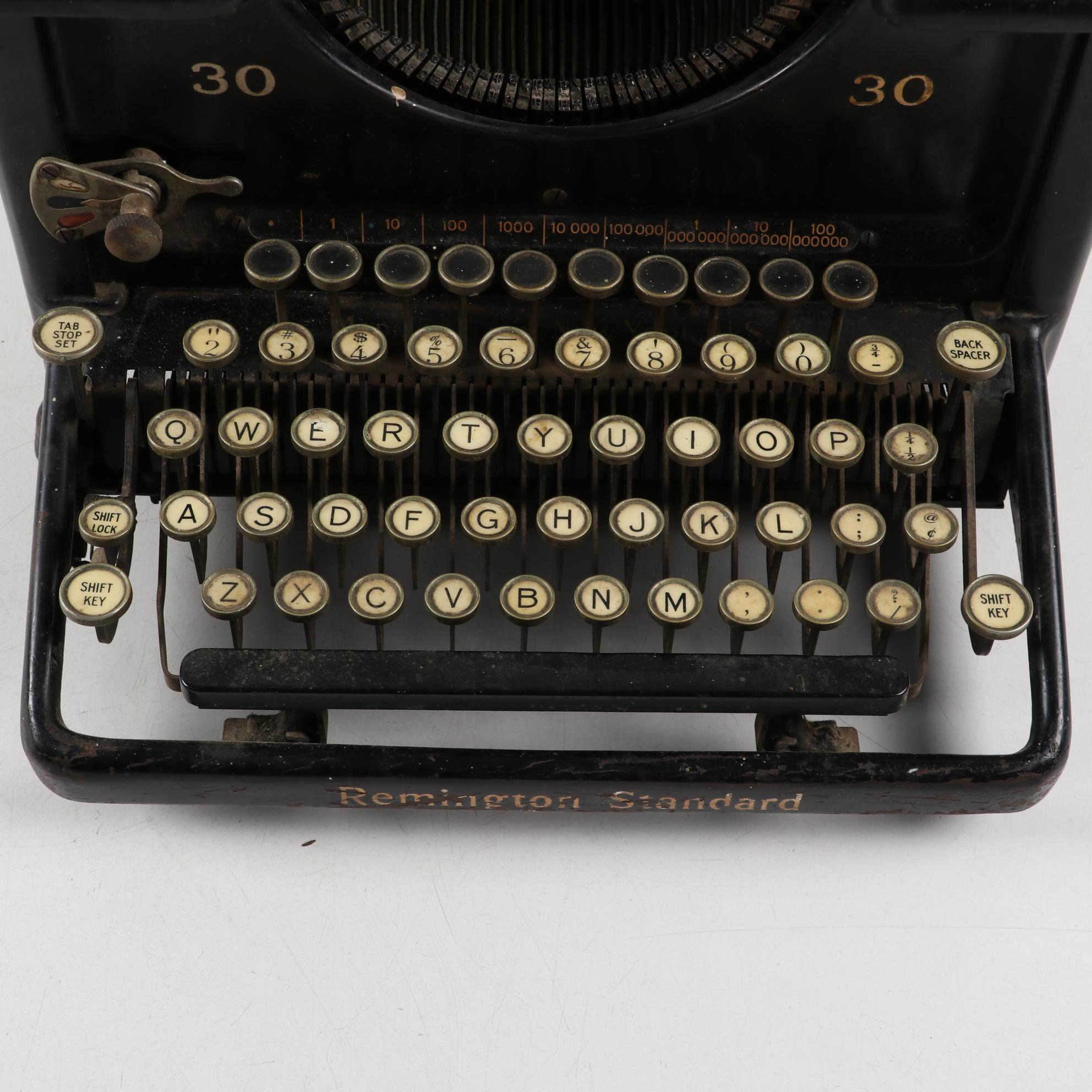 Remington Standard 30 Typewriter, Early 20th Century