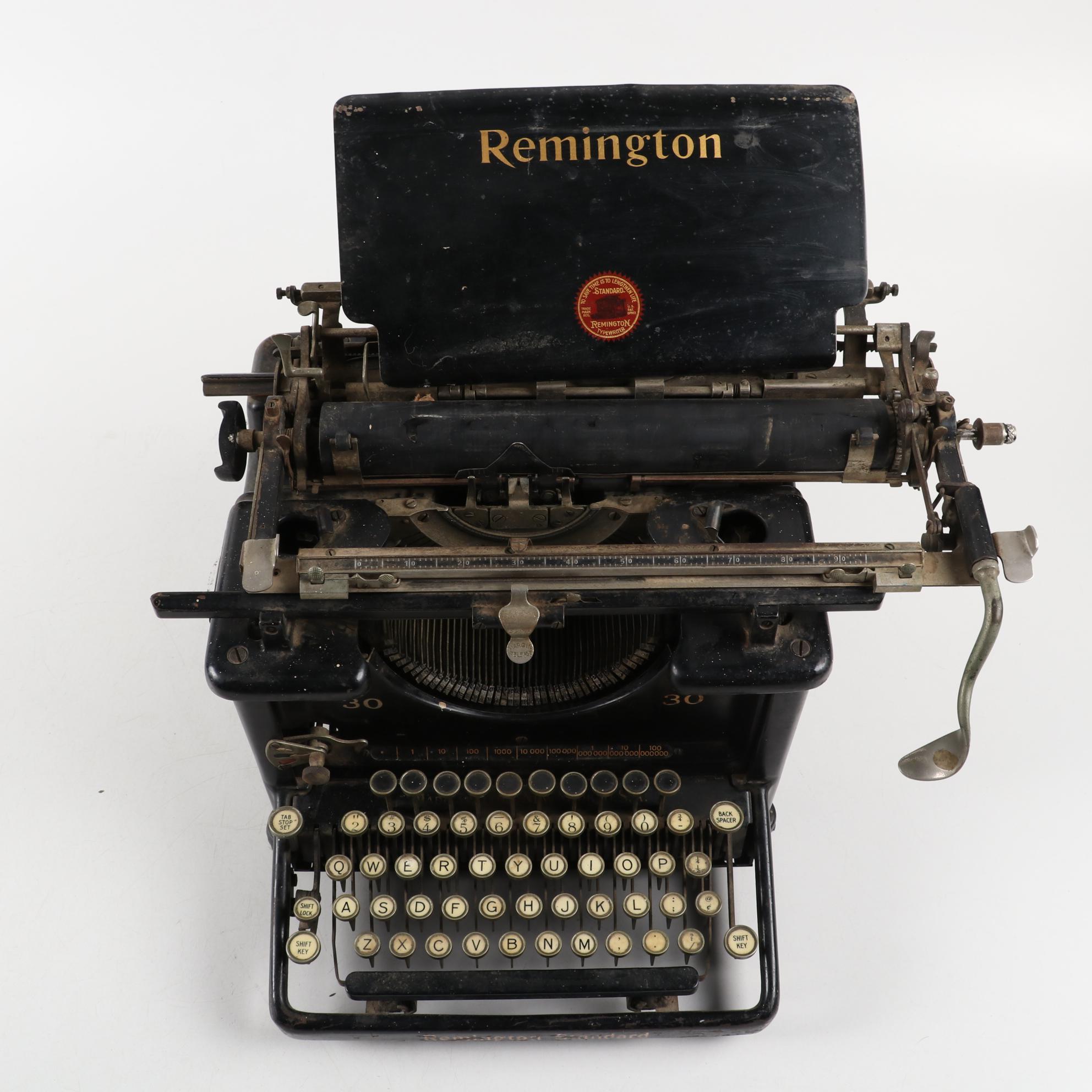 Remington Standard 30 Typewriter, Early 20th Century