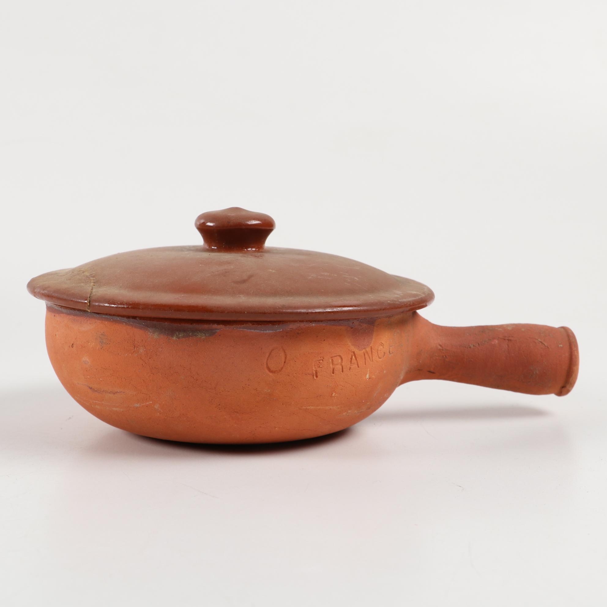 Bazar Français and Vallauris French Terracotta Cookware, Early to Mid 20th C.
