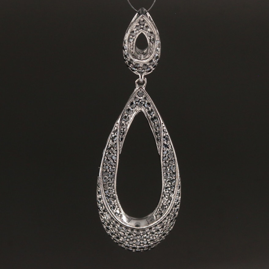 Sterling Silver Cubic Zirconia Drop Pendant