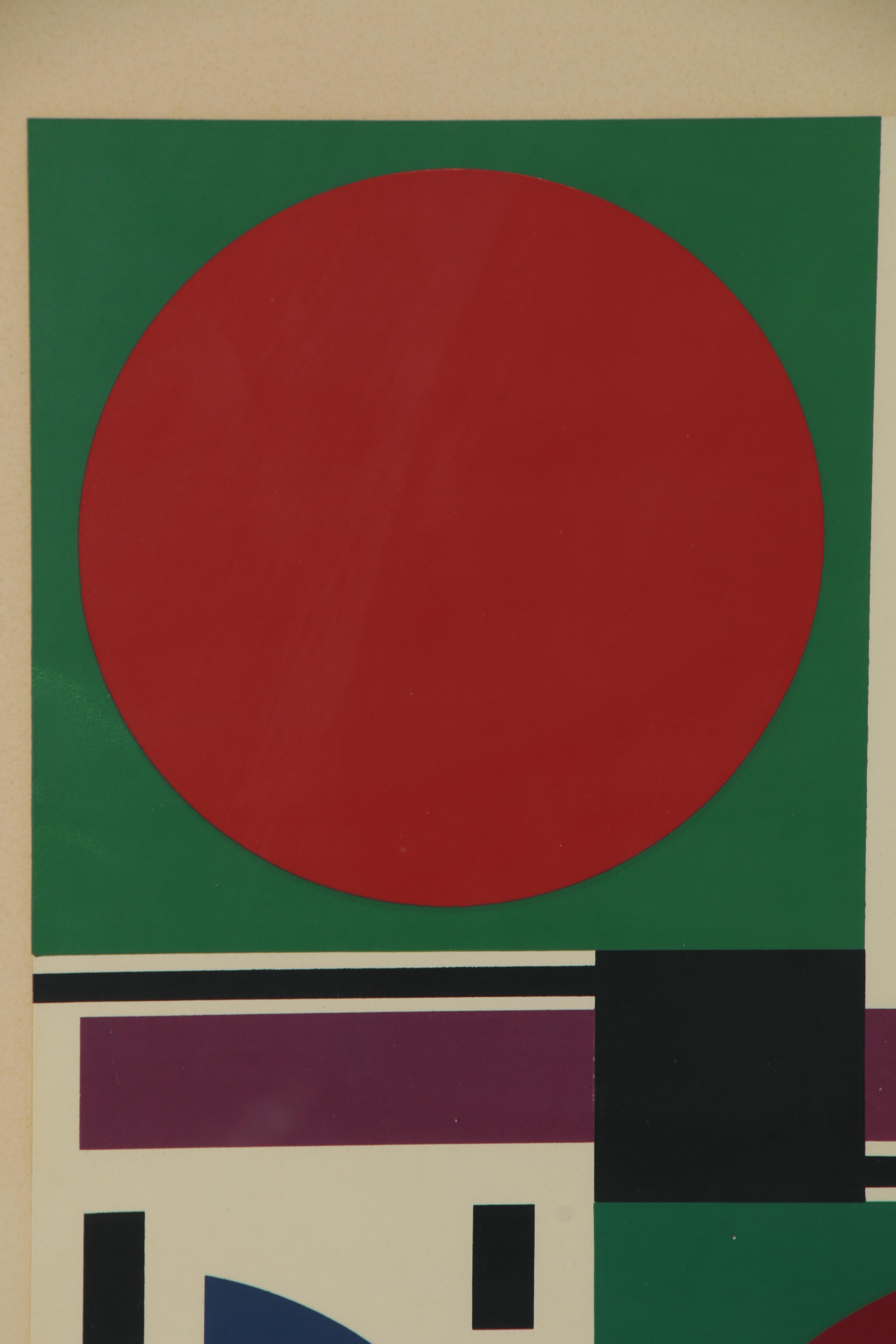 Auguste Herbin Geometric Abstract Serigraph "Eté II," 1959