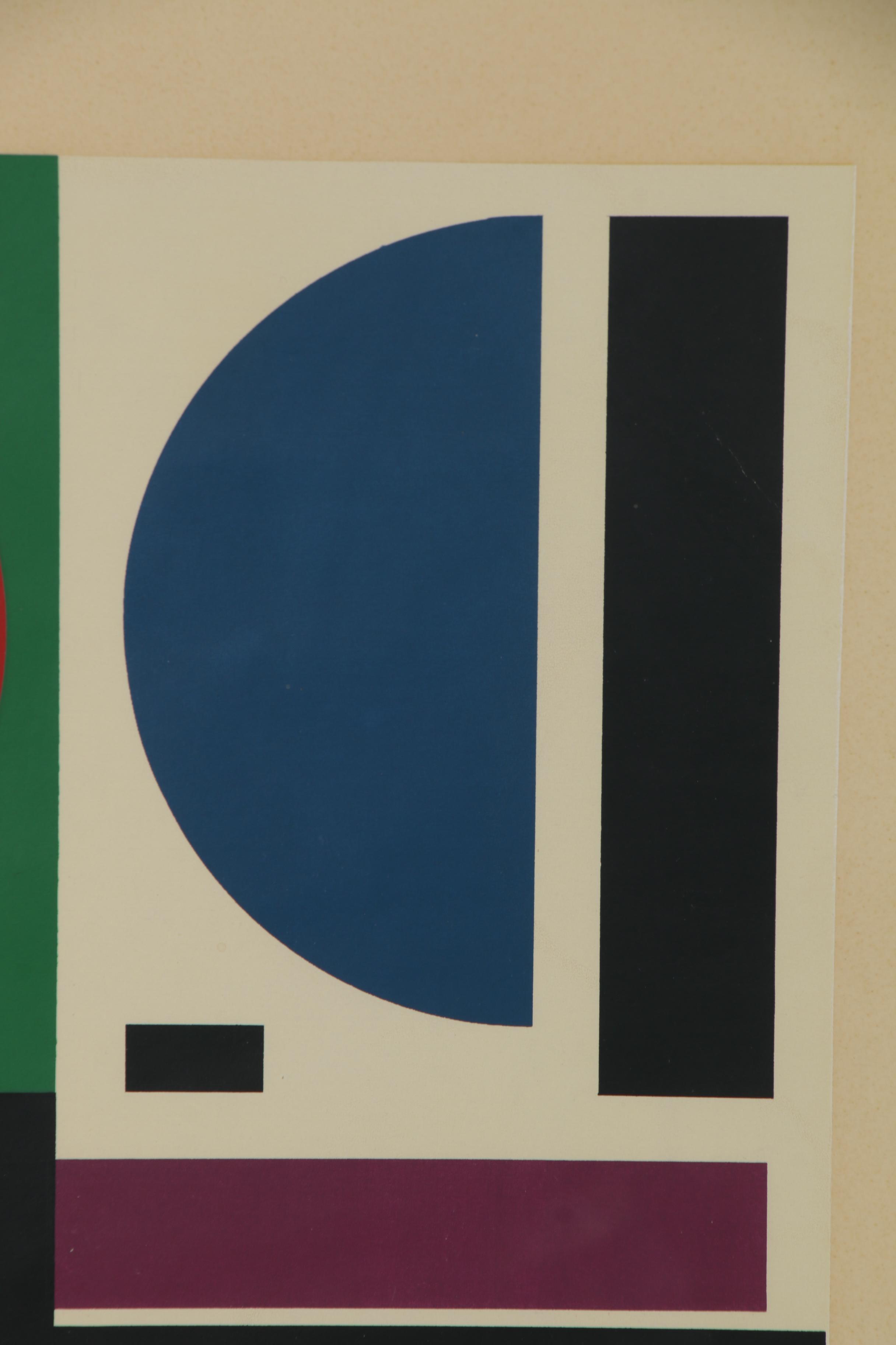 Auguste Herbin Geometric Abstract Serigraph "Eté II," 1959