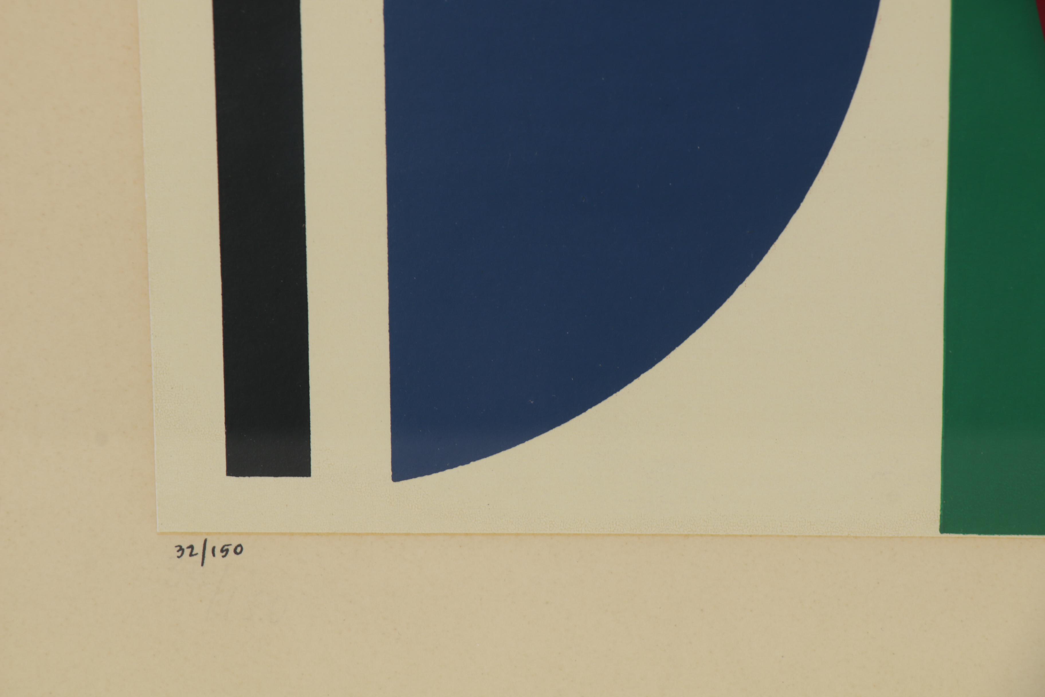 Auguste Herbin Geometric Abstract Serigraph "Eté II," 1959