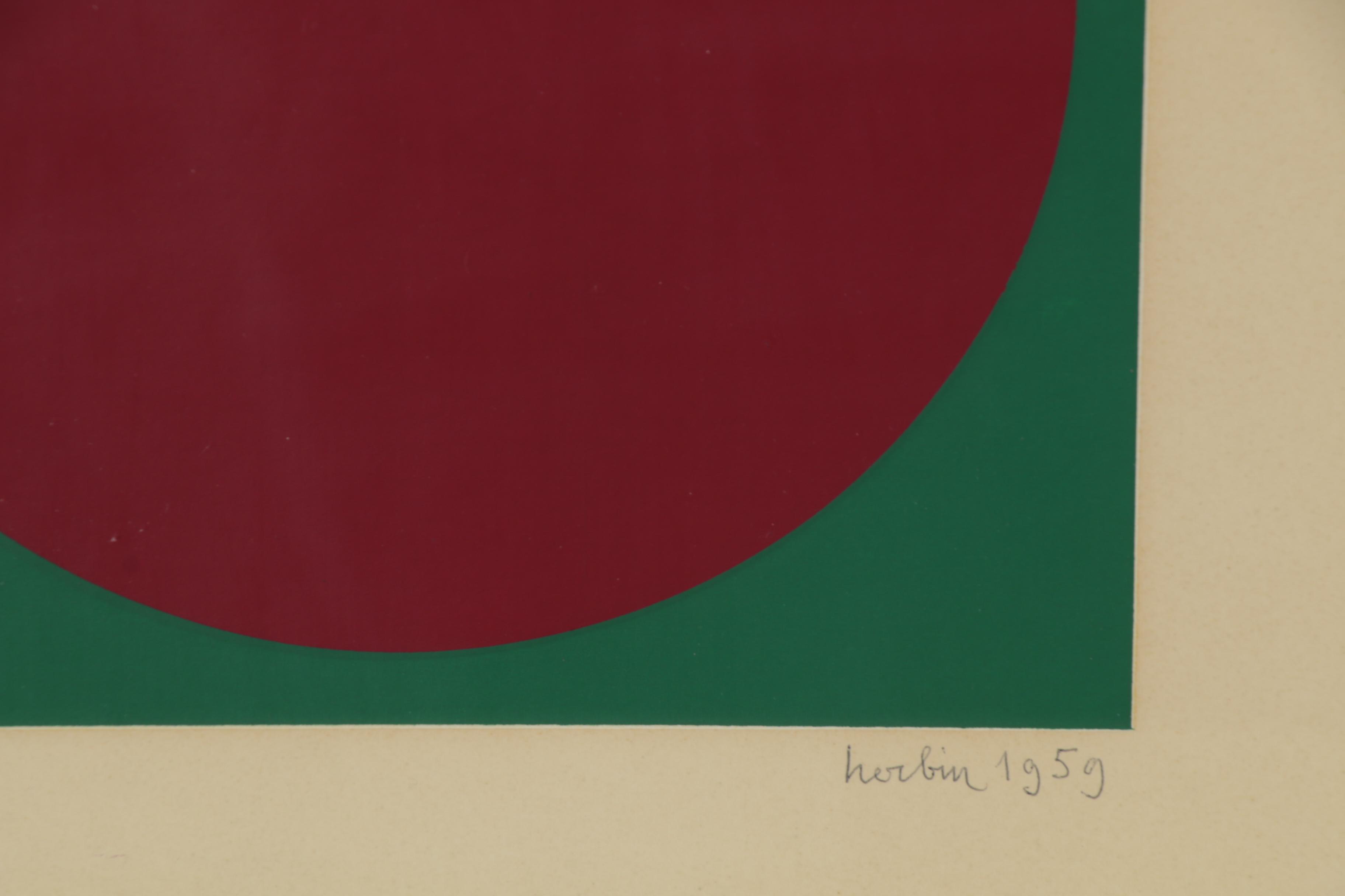 Auguste Herbin Geometric Abstract Serigraph "Eté II," 1959