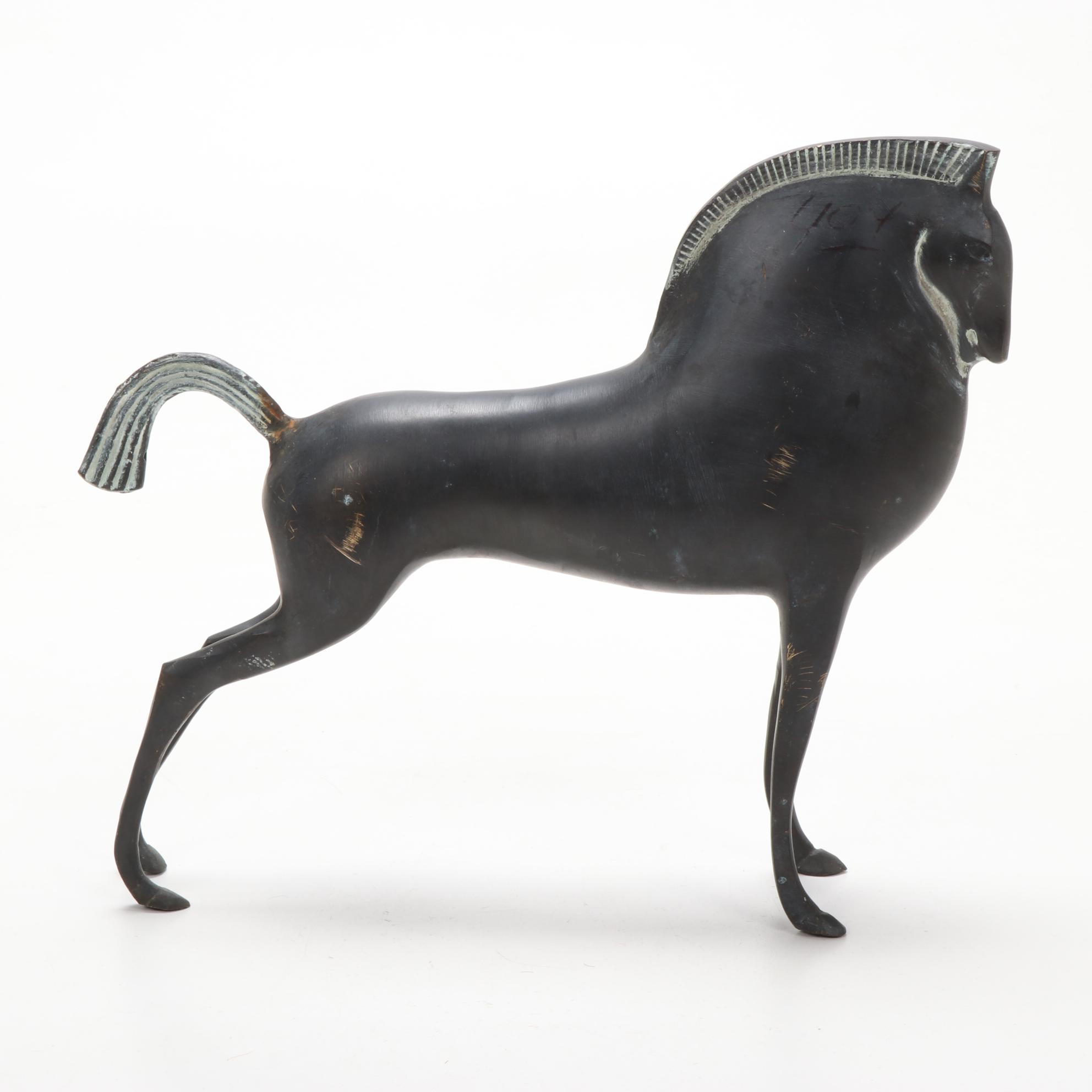 Metal Sculpture of Horse, Mid to Late 20th Century