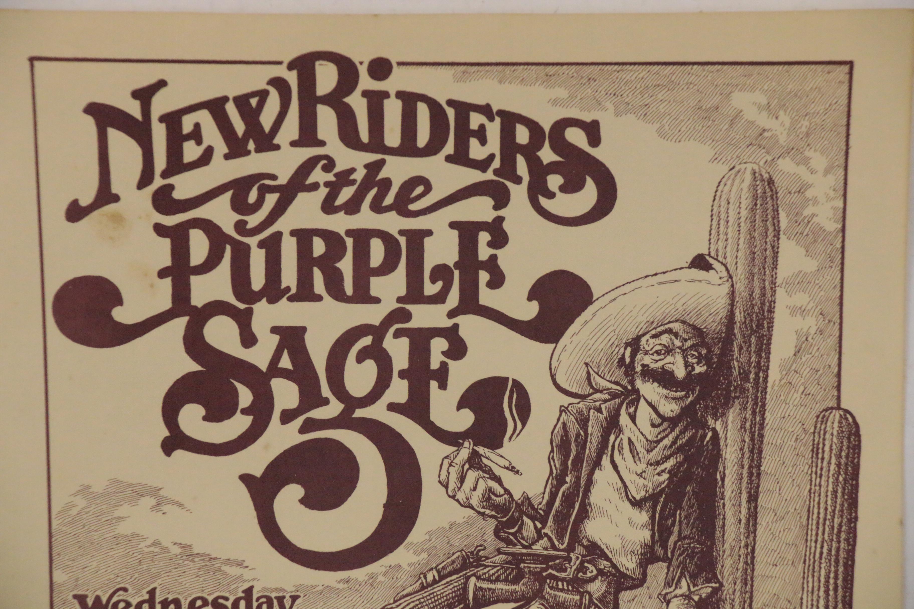 New Riders of the Purple Sage Concert Poster, 1978