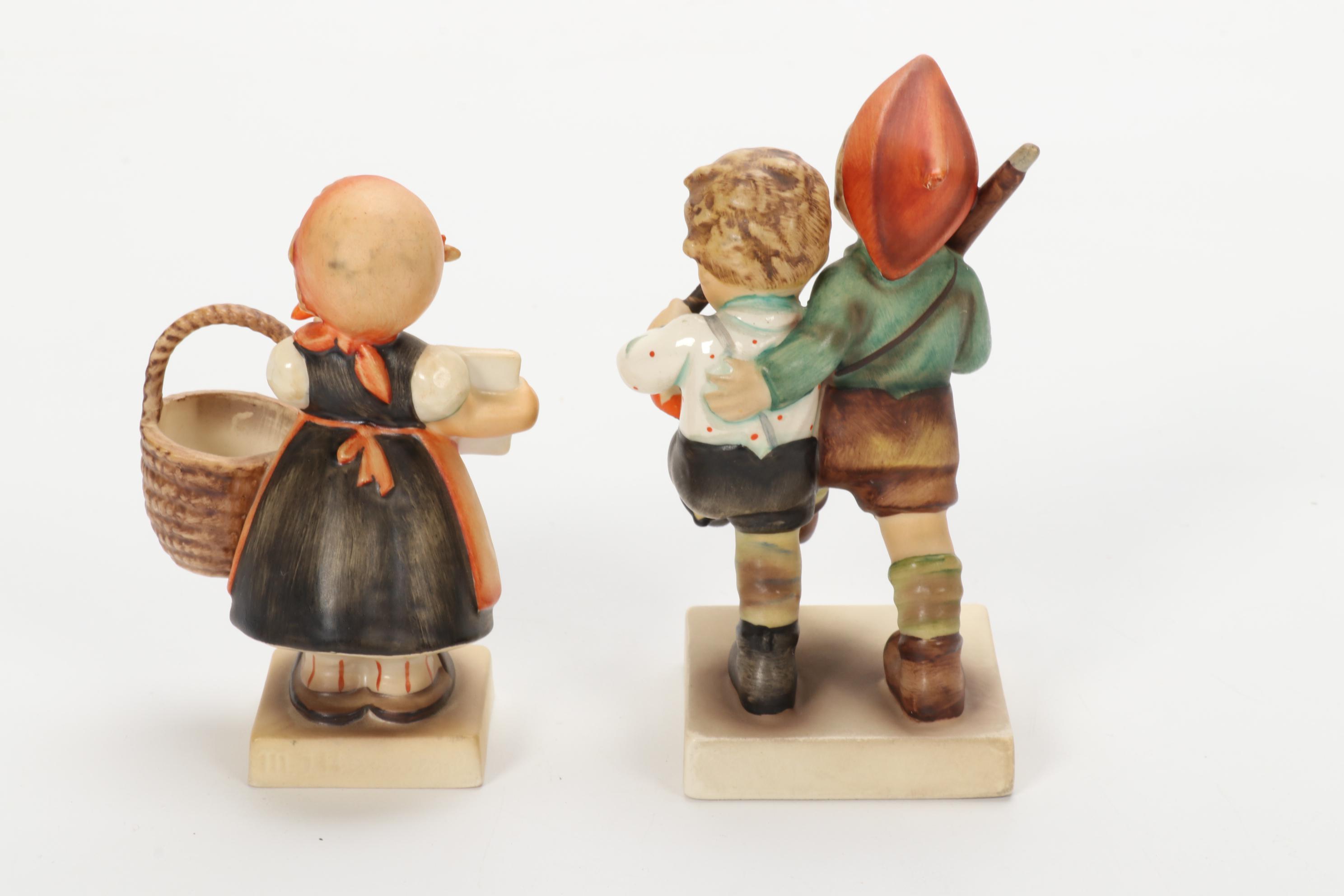 Goebel "Volunteers" and Other Porcelain Hummel Figurines, Mid-20th Century