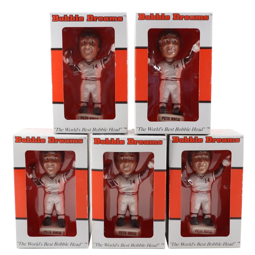 Bobble Dreams Pete Rose Cincinnati Reds "Farewell Riverfront" Bobblehead Dolls