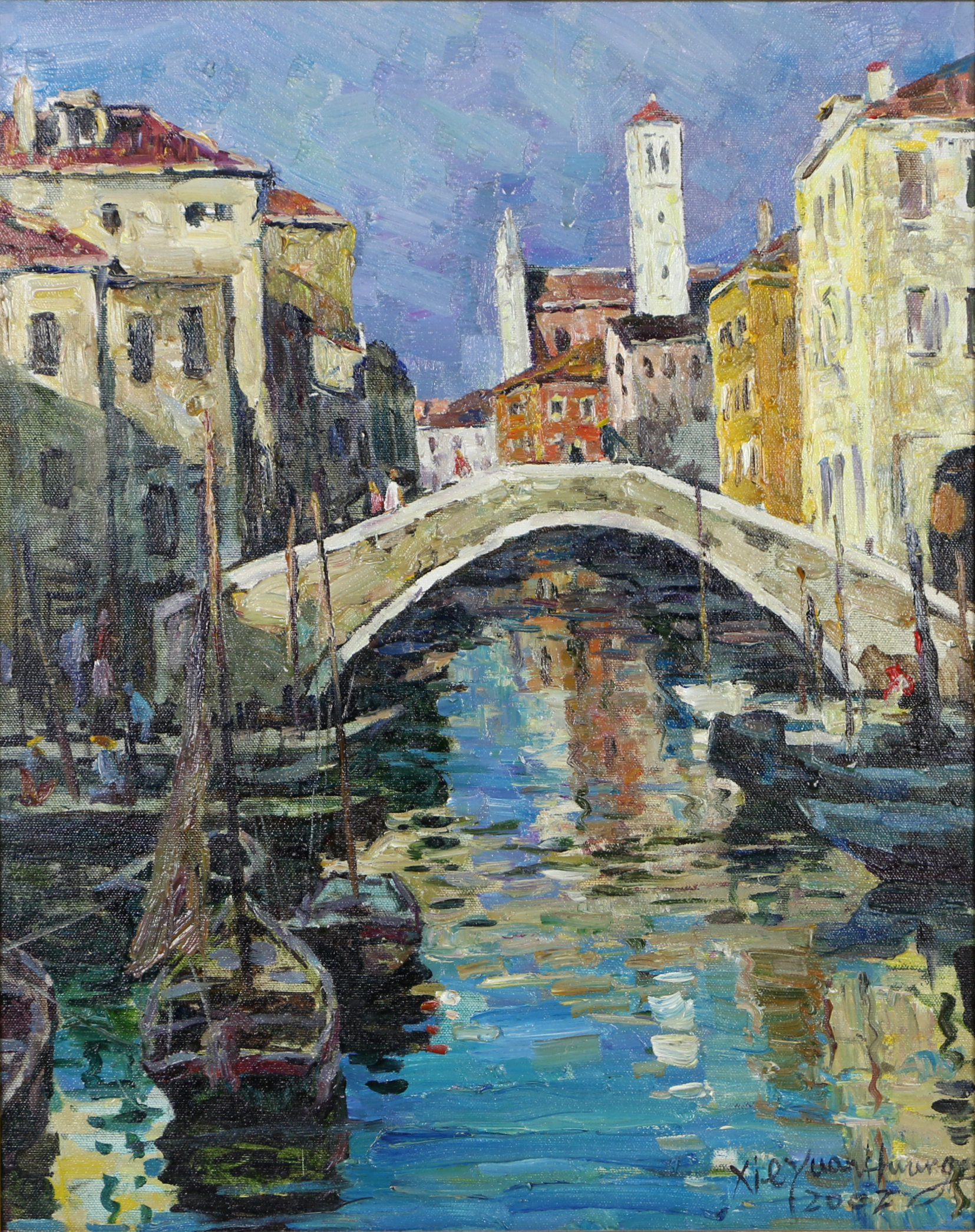 Yuan Huang Xie Oil Painting of Venice, 2002