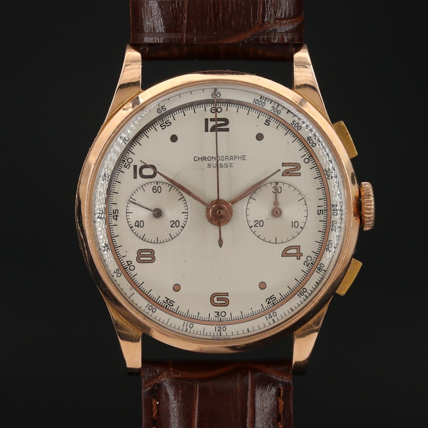 18K Rose Gold Chronographe Suisse Wristwatch