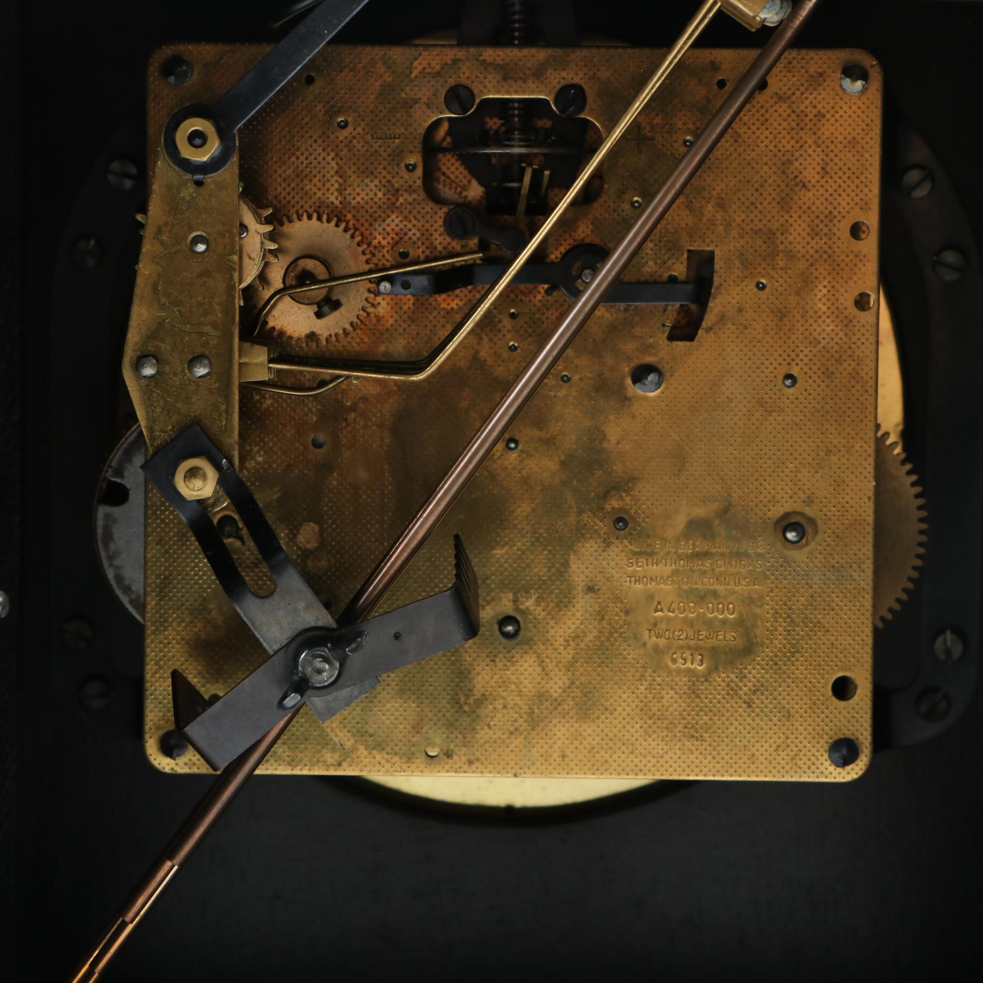 Seth Thomas Legacy 3W Mahogany Carriage Clock, Mid to Late 20th Century