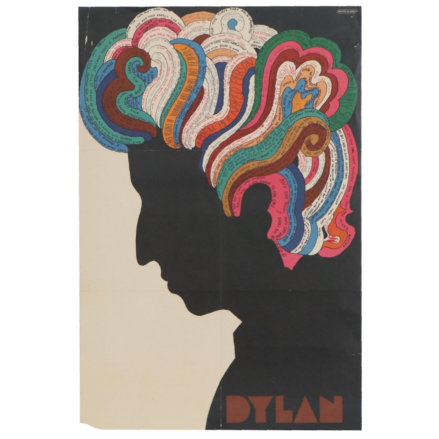 Poster Designed by Milton Glaser for Album "Bob Dylan's Greatest Hits," 1966