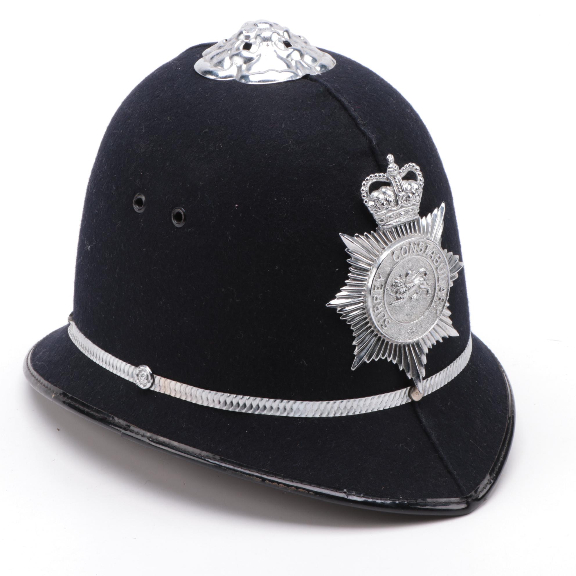 Custodial Helmet Co. "Surrey Constabulary" Helmet, Mid-20th Century