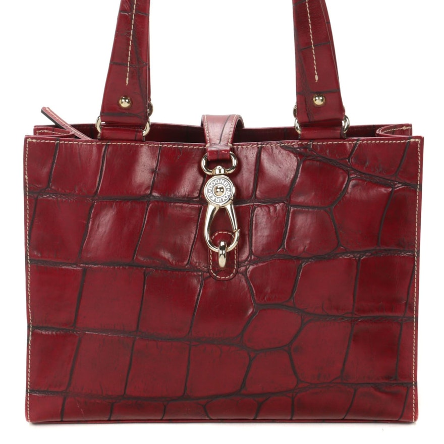 Dooney & Bourke Croc-Embossed Leather Shoulder Bag