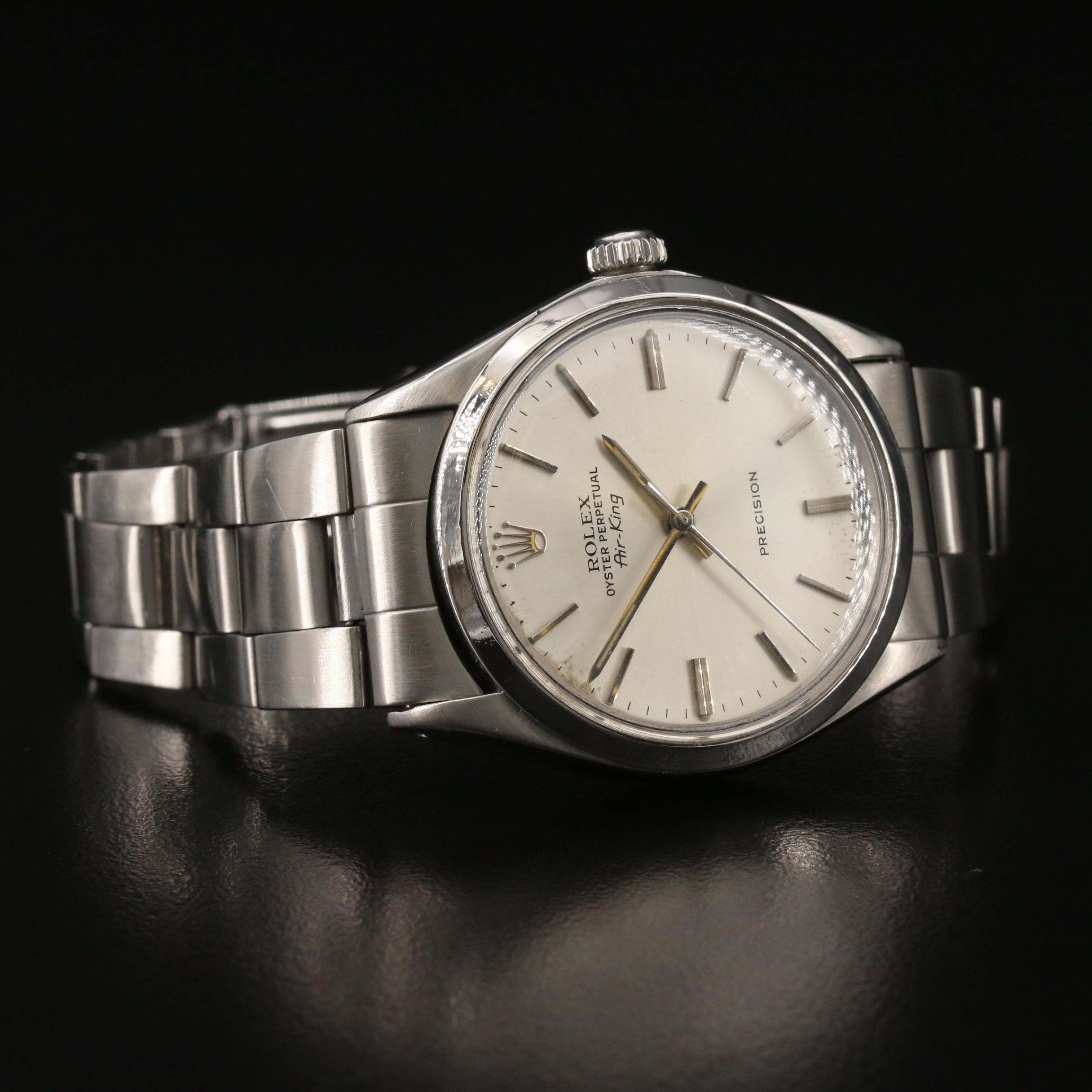 1972 Rolex "Air-King" Stainless Steel Watch