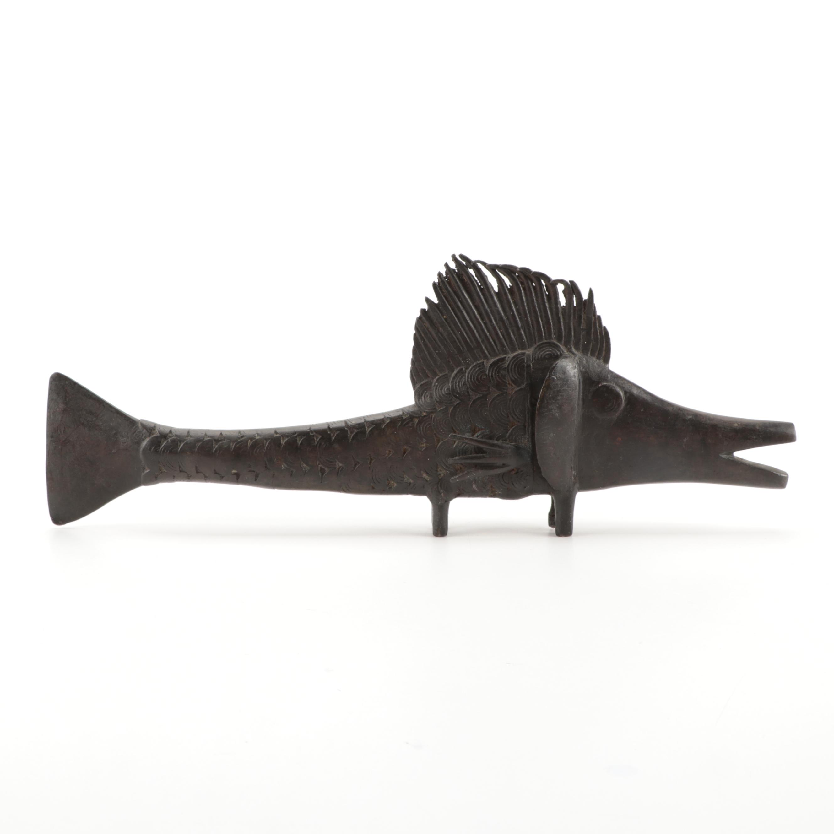 Decorative Cast Iron Fish Figurine
