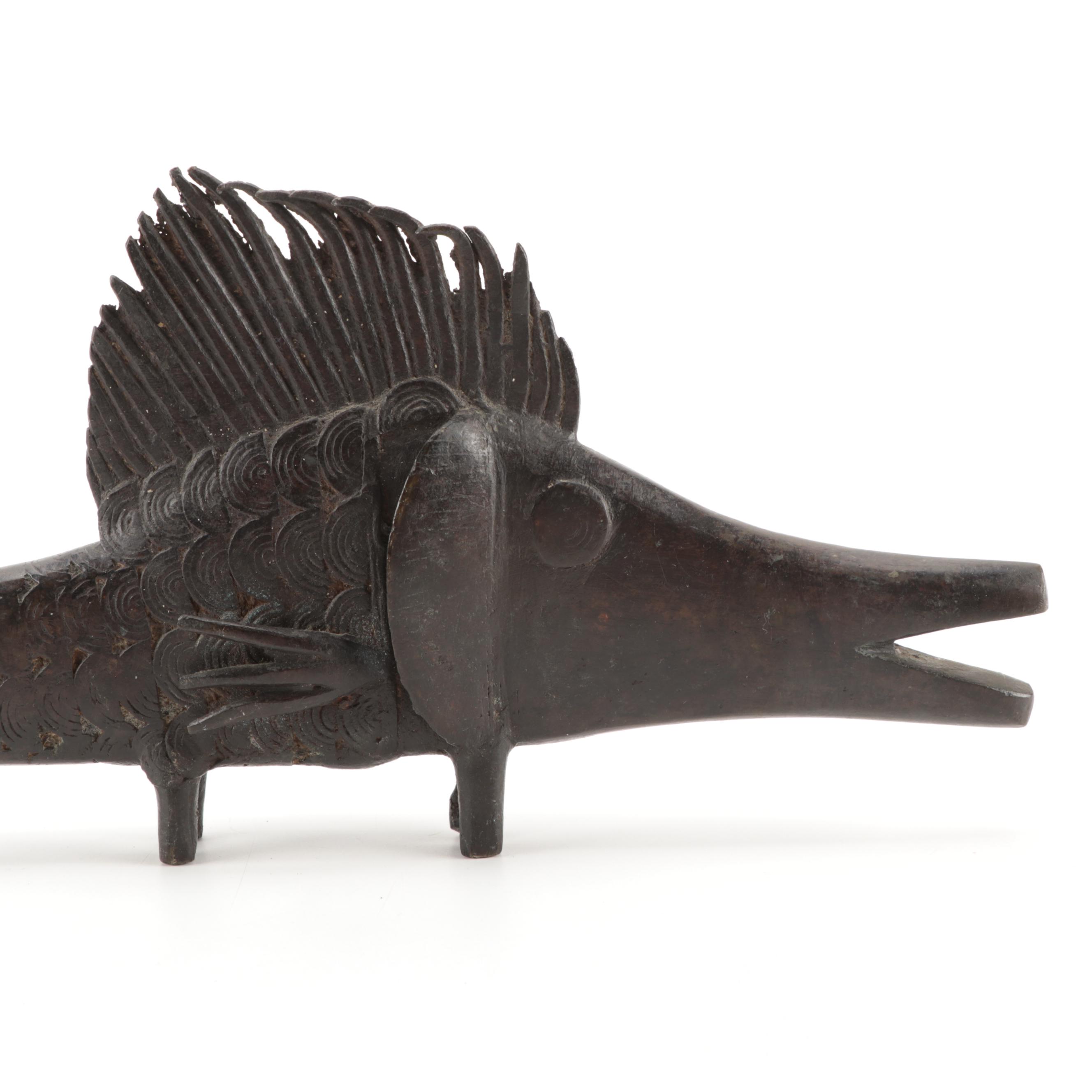 Decorative Cast Iron Fish Figurine