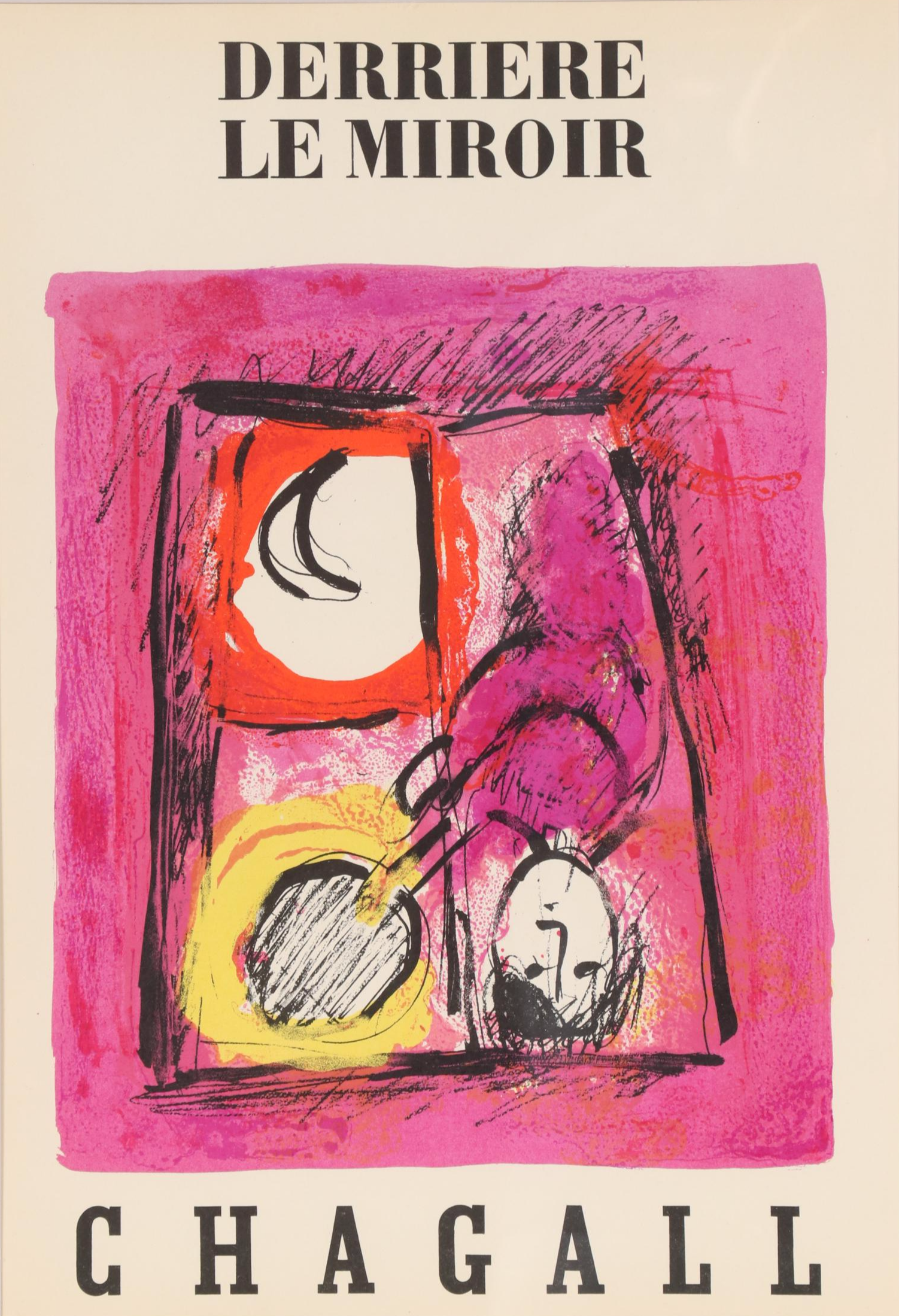 Marc Chagall Color Lithograph Cover for "Derrière le Miroir," 1957