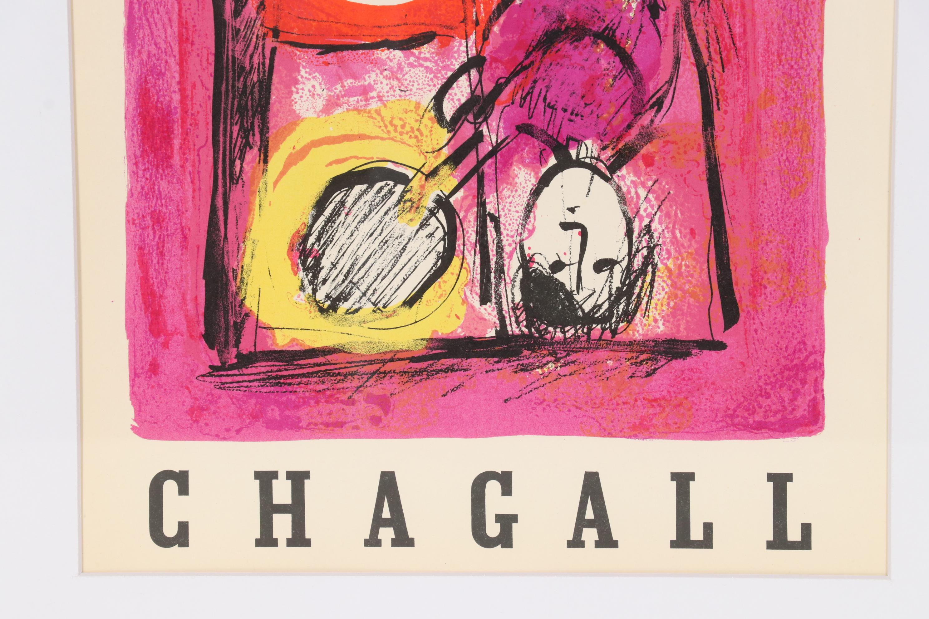 Marc Chagall Color Lithograph Cover for "Derrière le Miroir," 1957