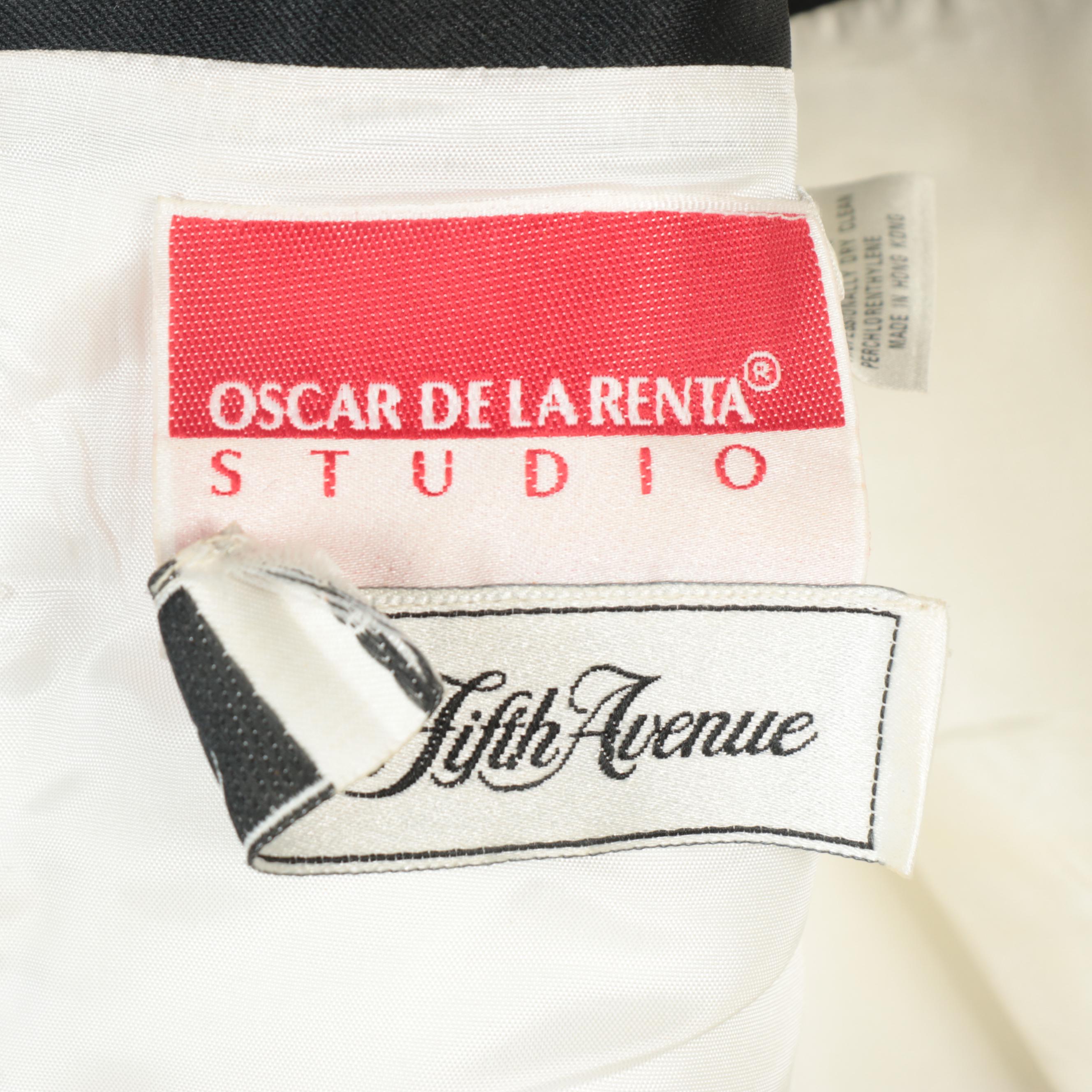 Prada, Bob Mackie, and Oscar de la Renta Studio Dresses and Black A-line Skirt