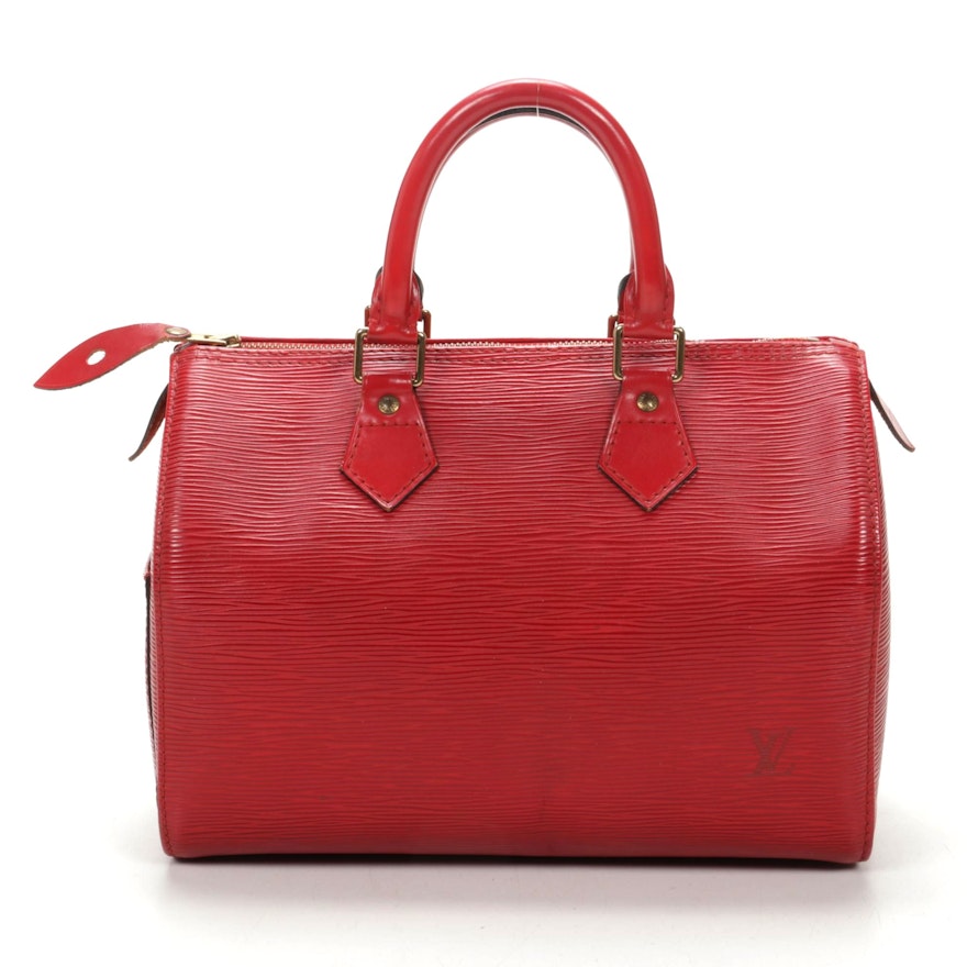 Louis Vuitton Speedy 25 in Red Epi Leather