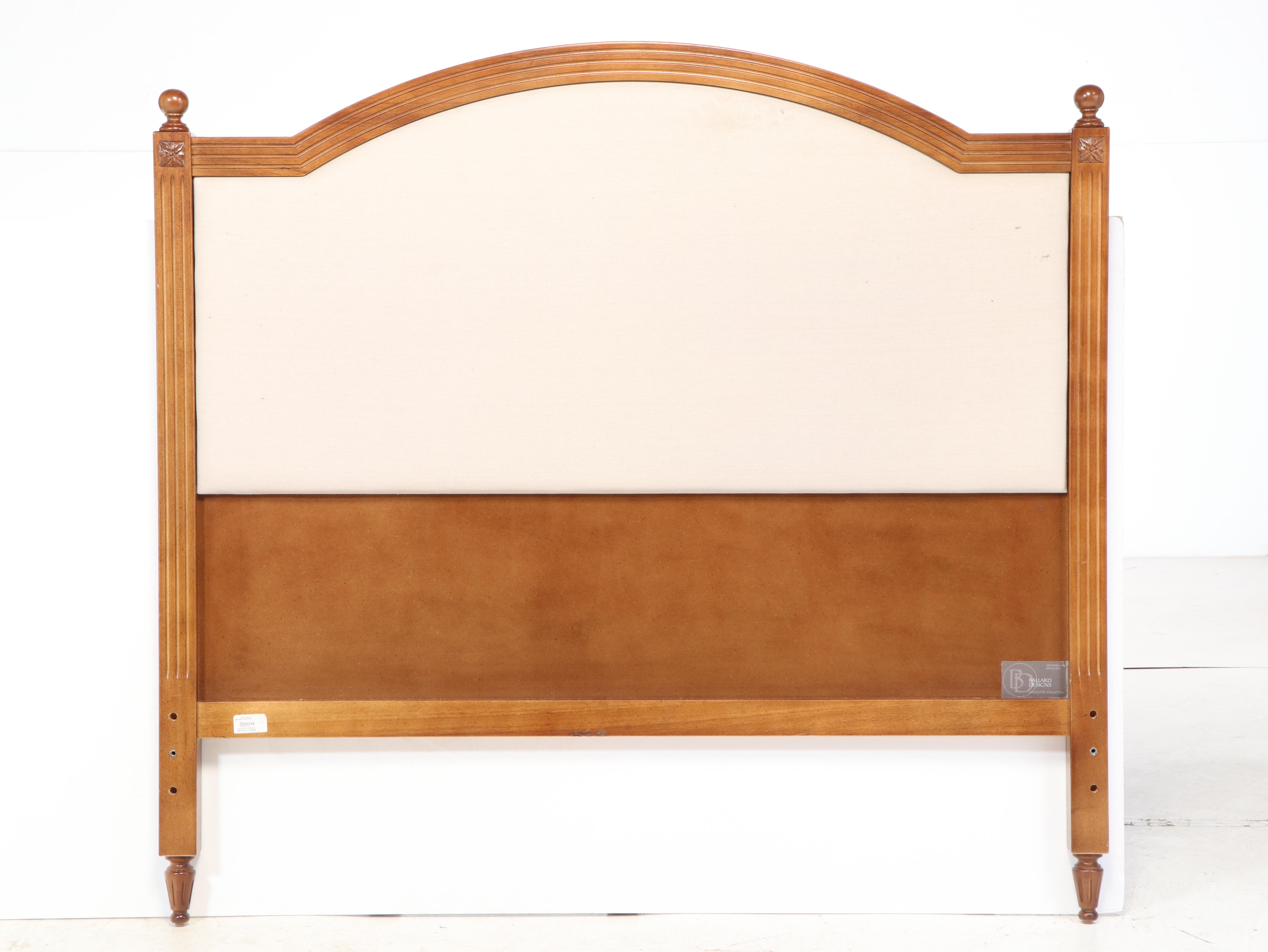 Ballard Designs "Anna Marie" Mahogany Upholstered Queen Size Bed