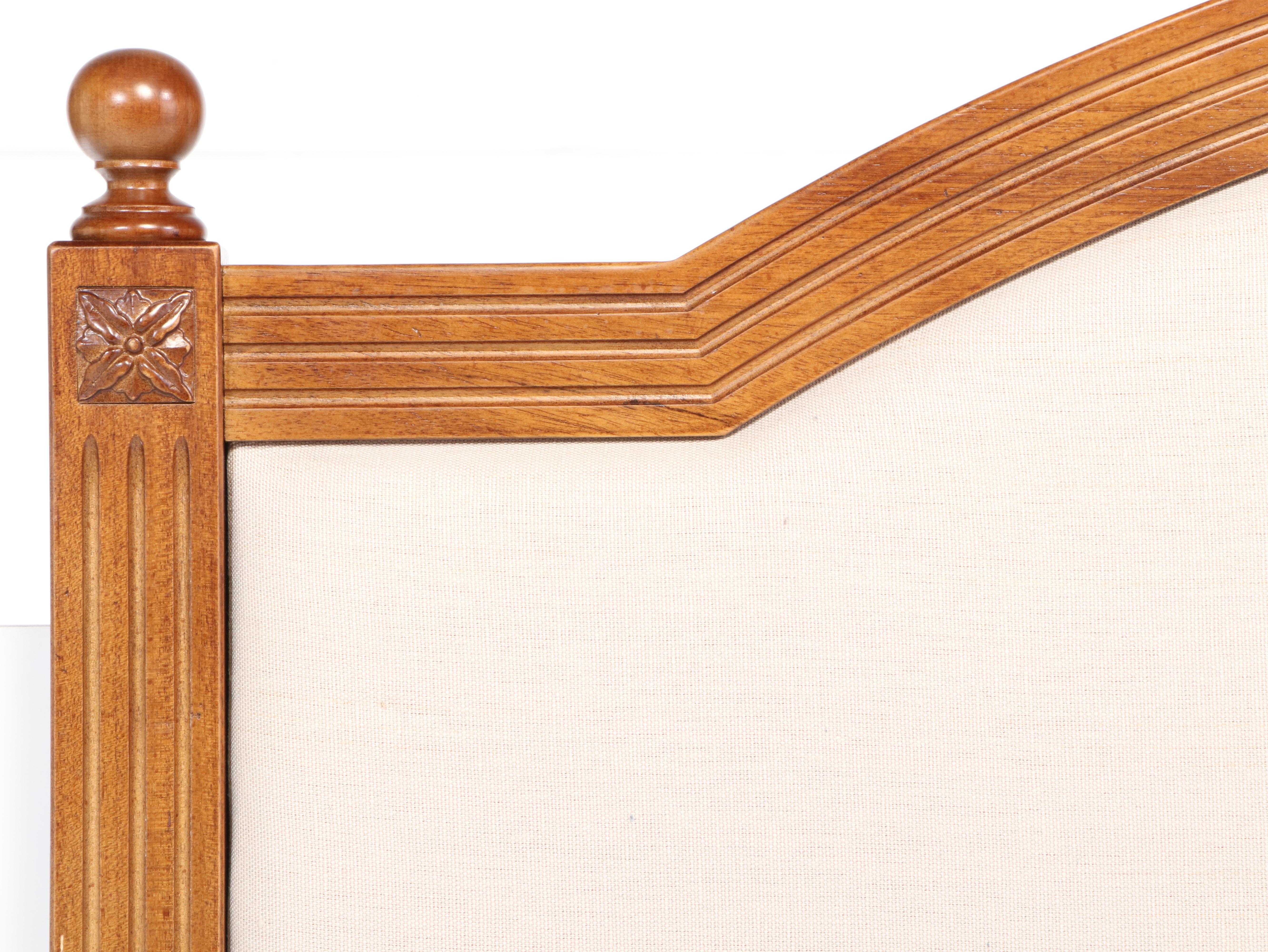 Ballard Designs "Anna Marie" Mahogany Upholstered Queen Size Bed