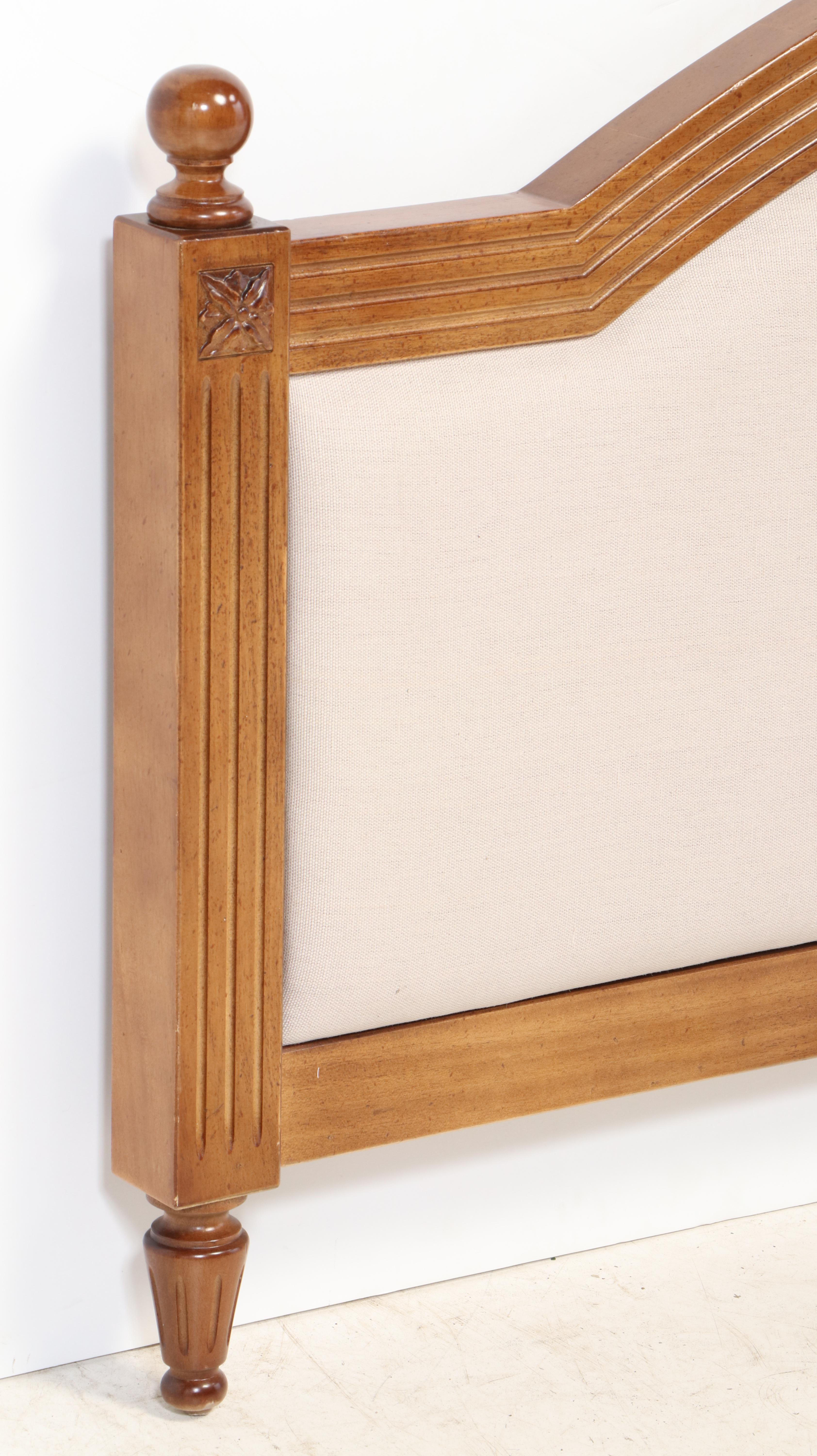 Ballard Designs "Anna Marie" Mahogany Upholstered Queen Size Bed