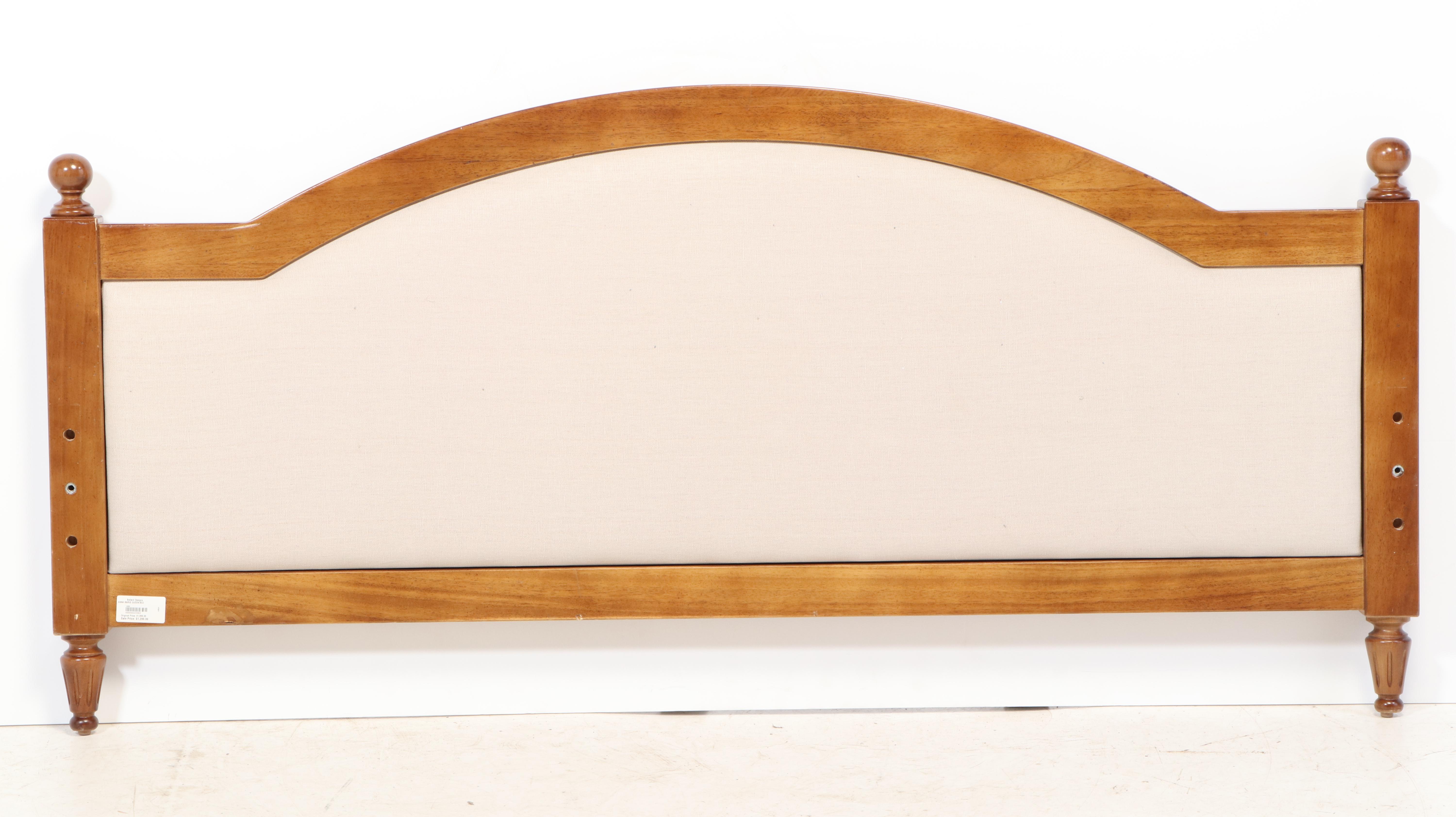 Ballard Designs "Anna Marie" Mahogany Upholstered Queen Size Bed