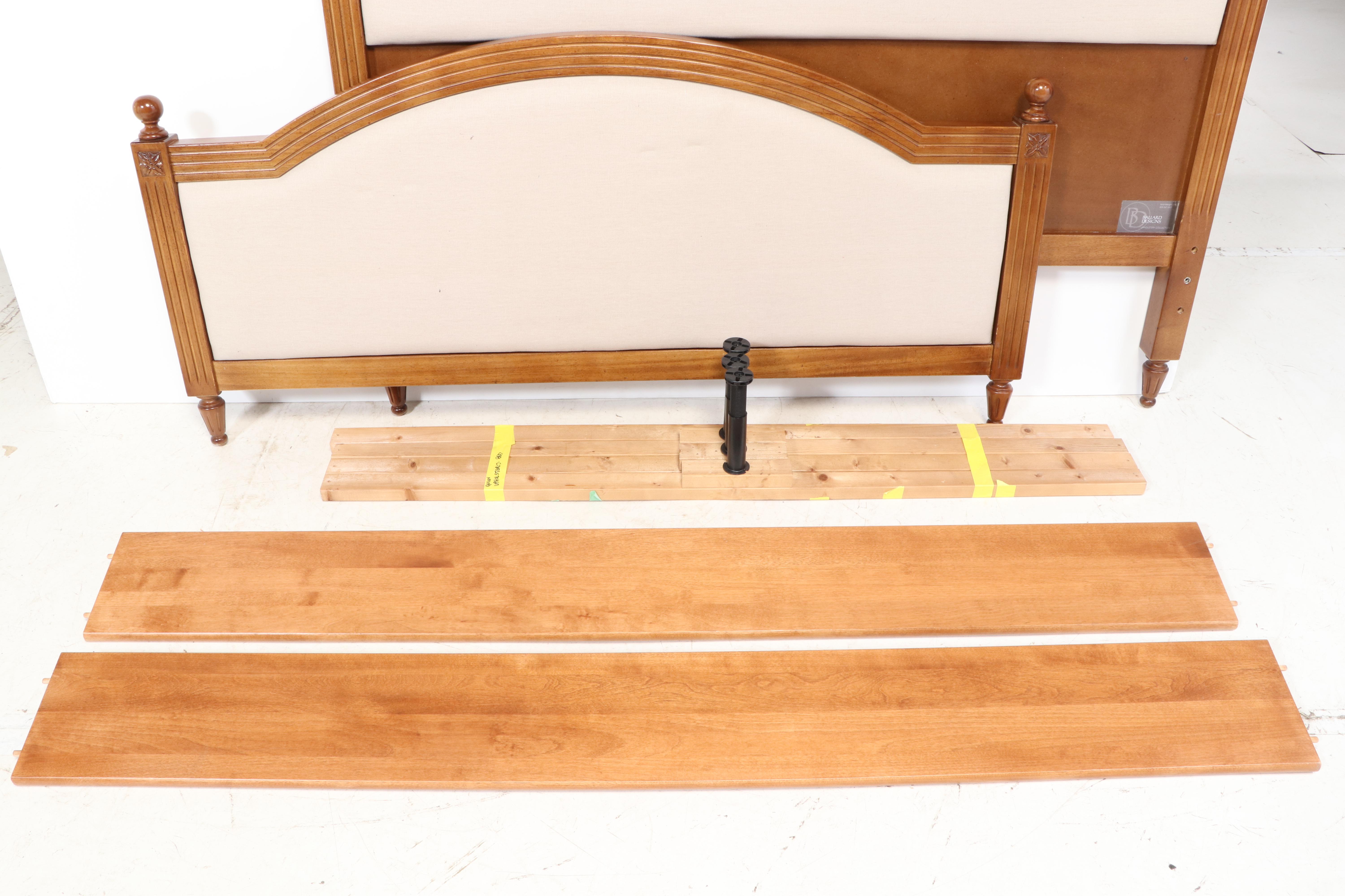 Ballard Designs "Anna Marie" Mahogany Upholstered Queen Size Bed