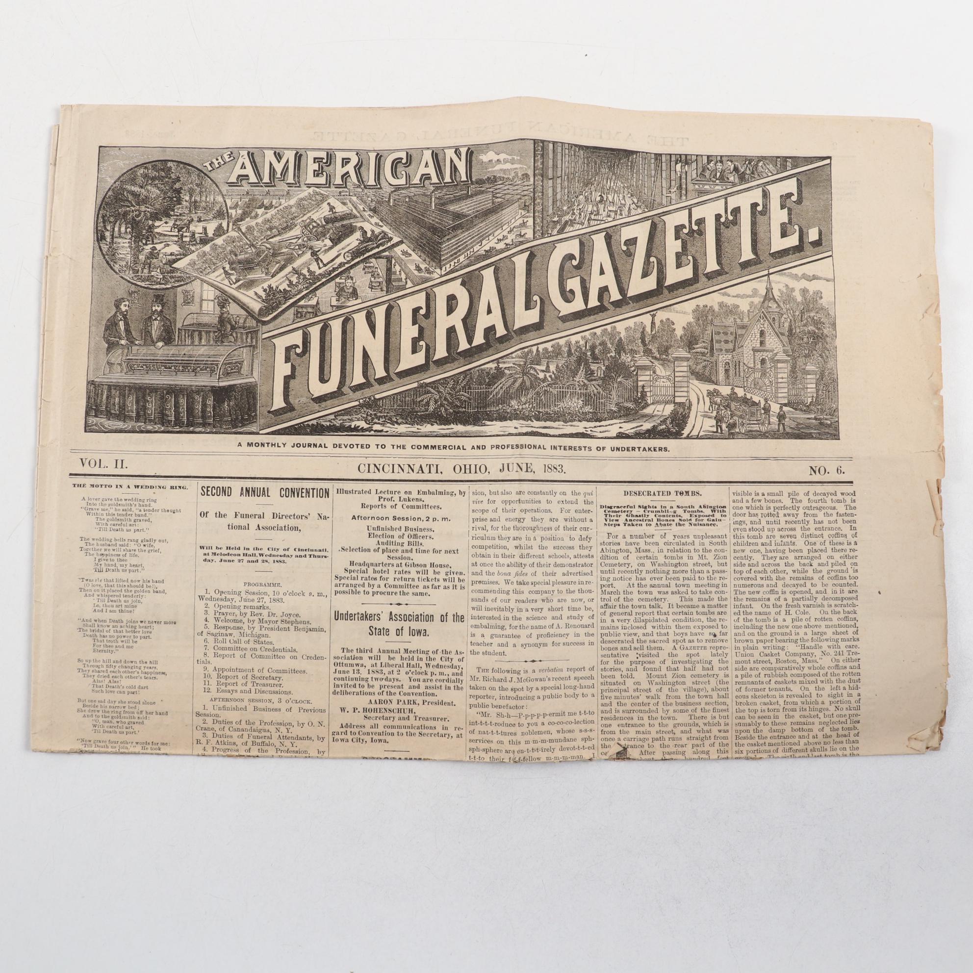 "The American Funeral Gazette,""The Victorian Undertaker," and More
