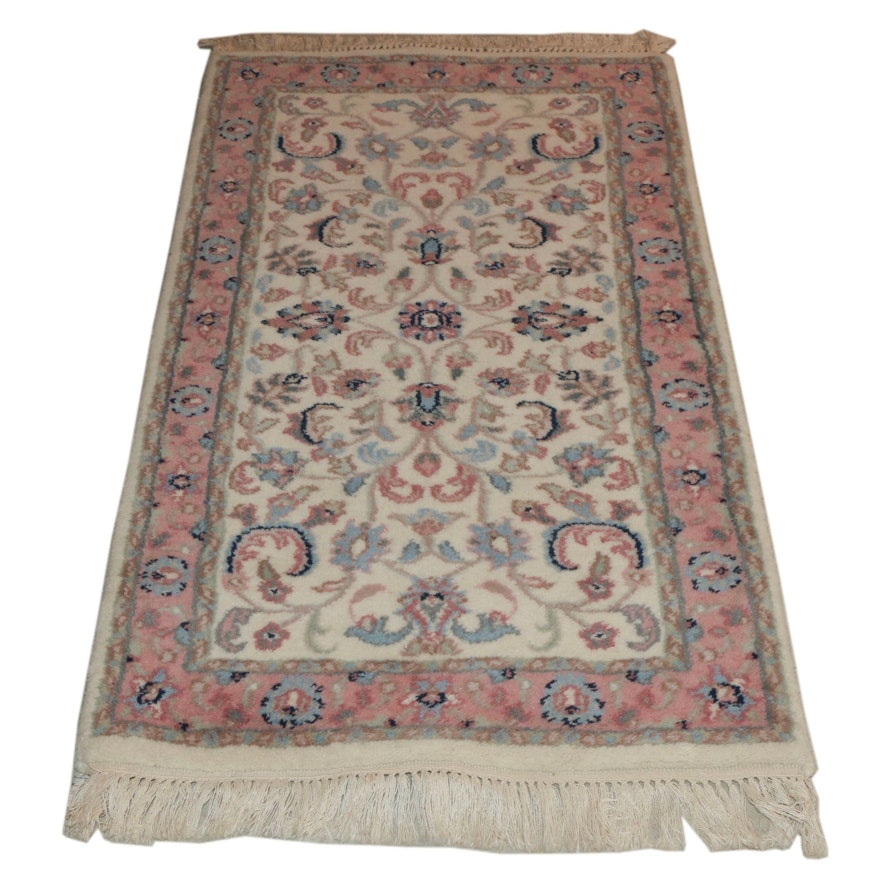 2'1 x 4'4 Hand-Knotted Indo-Persian Kashan Accent Rug