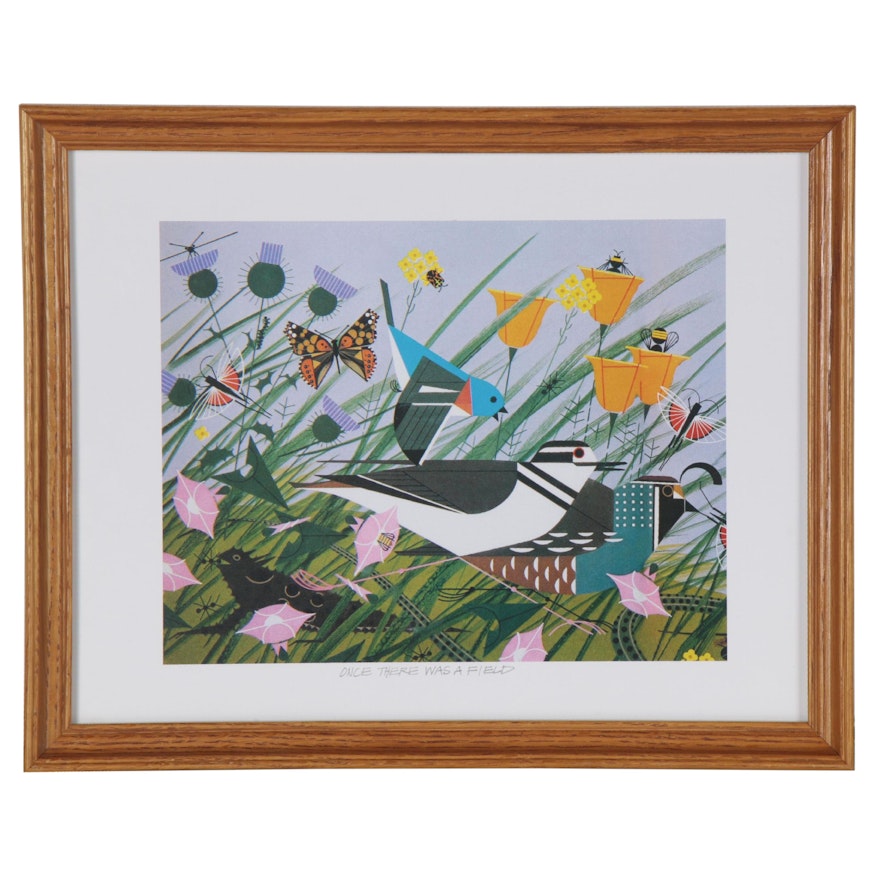 Offset Lithograph after Charley Harper "Once There Was a Field"