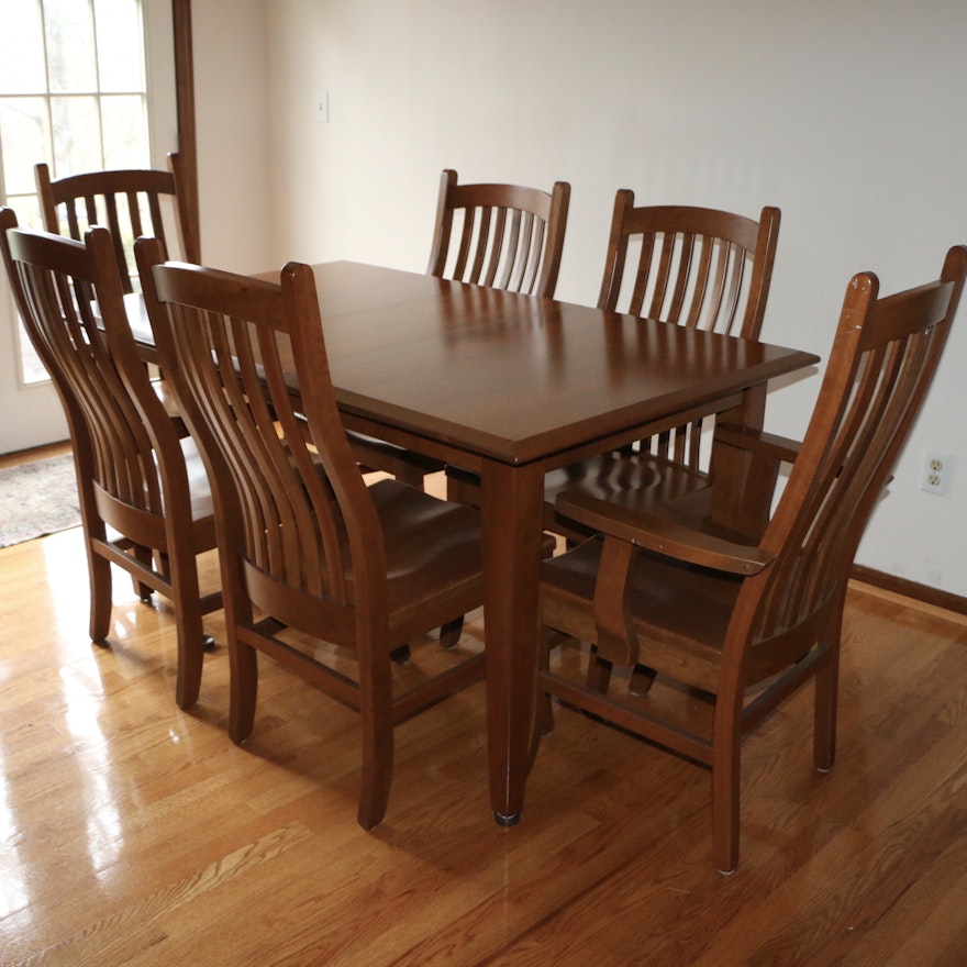 Handcrafted Amish Furniture Seven-Piece Dining Set