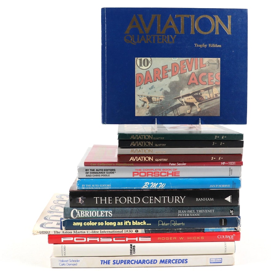 "Aviation Quarterly" Volumes with Automobile History and Reference Books