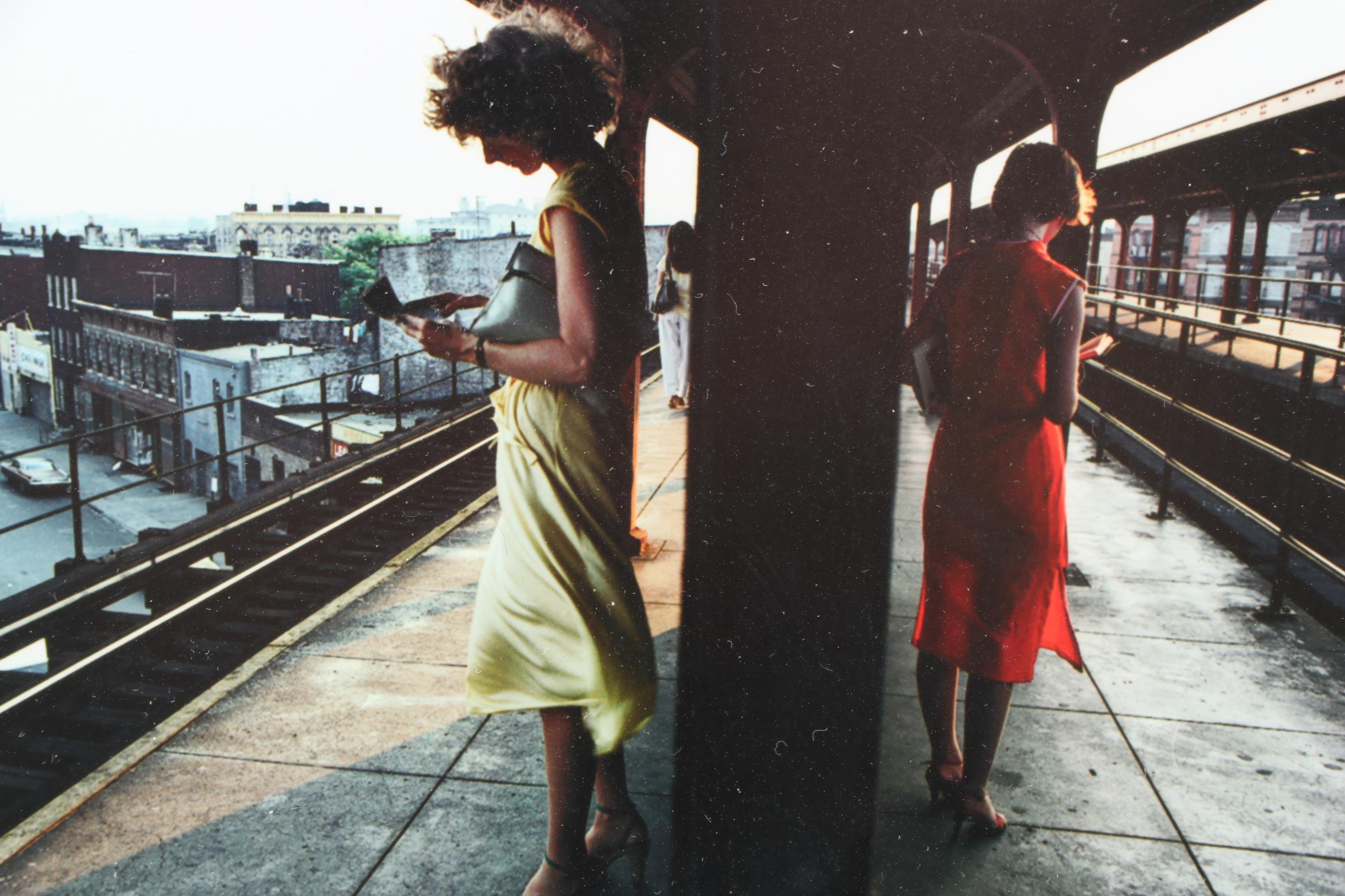 Bruce Davidson Color Photograph from Magnum Photos "Subway Platform"