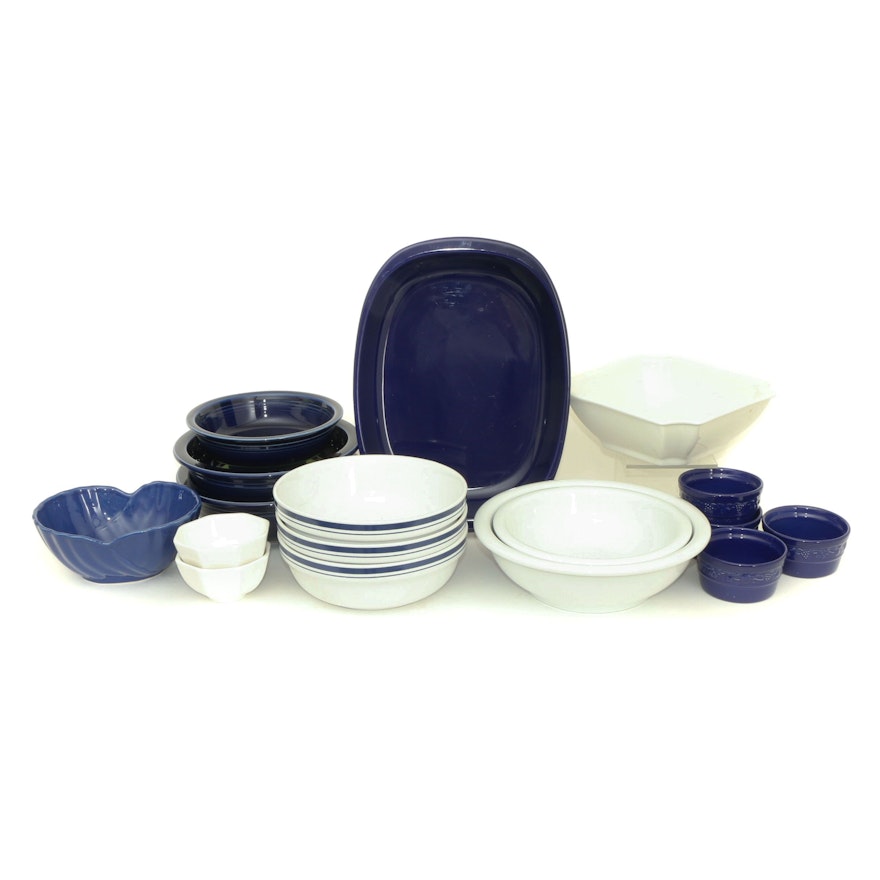 Fiesta, BIA Cordon Bleu, Chantal and Other Blue and White Kitchenware, 21st C.