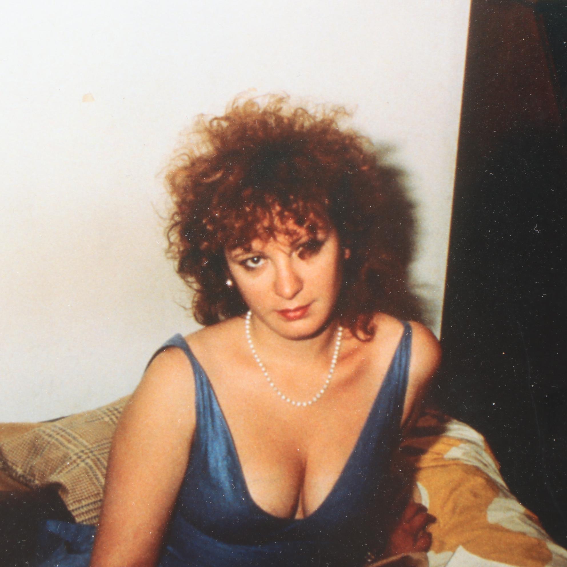 Nan Goldin Cibachrome Color Photograph "Self-Portrait in Blue Dress"