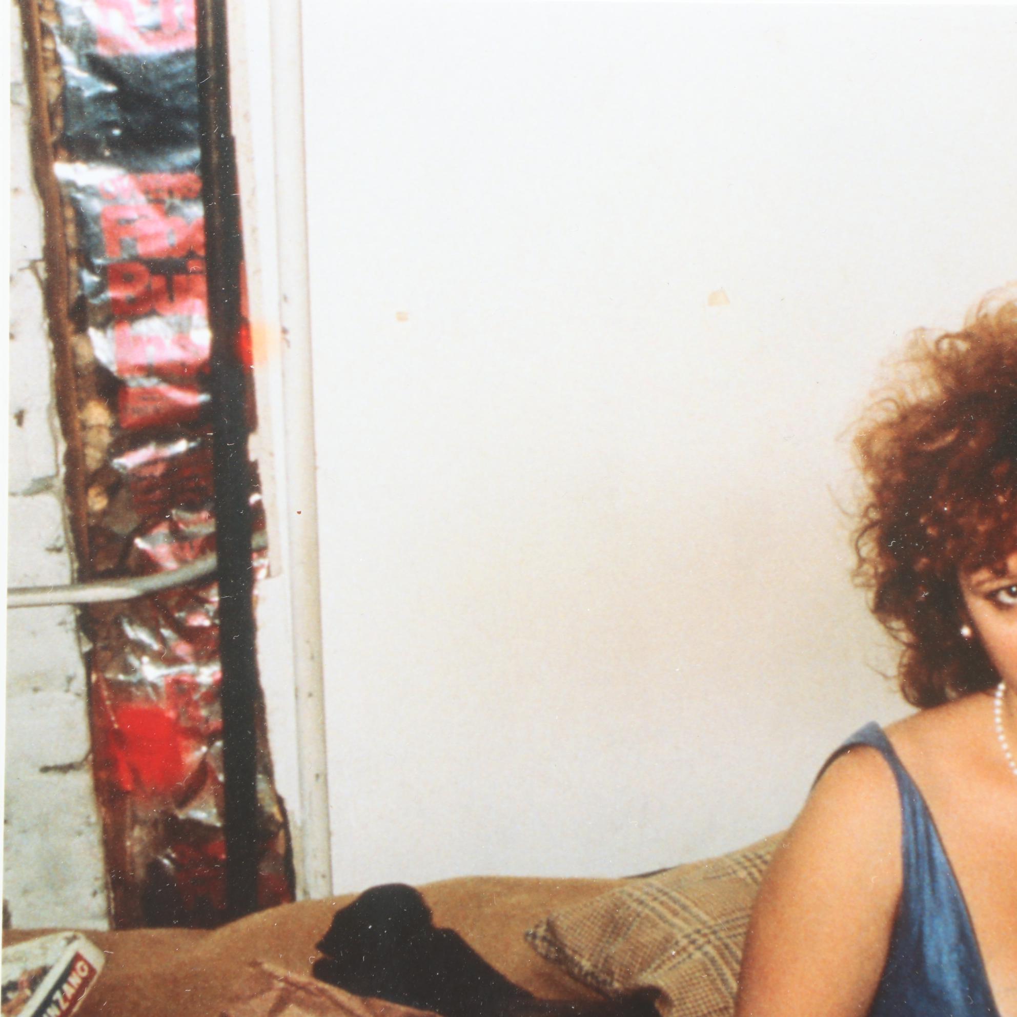 Nan Goldin Cibachrome Color Photograph "Self-Portrait in Blue Dress"