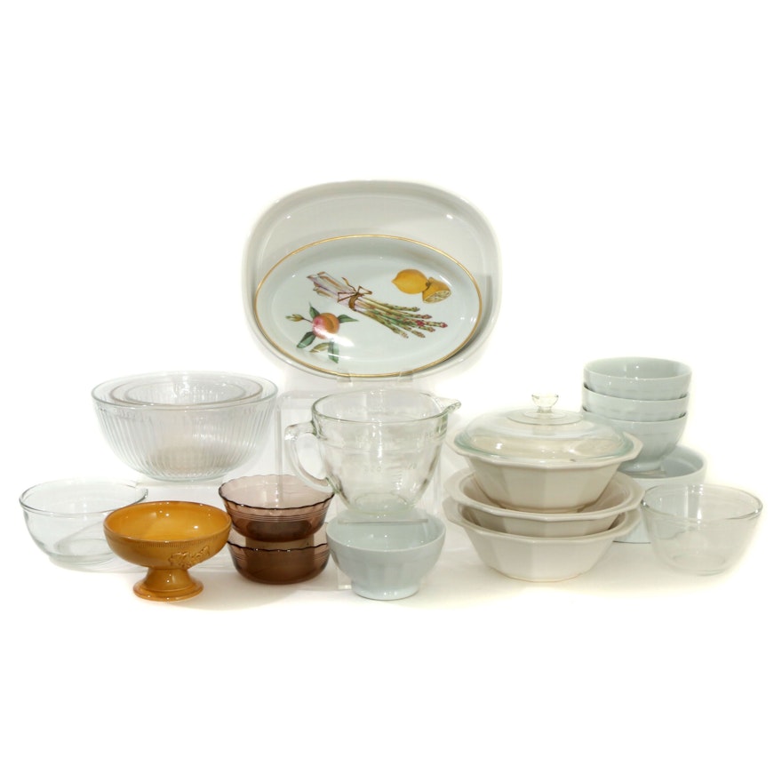 Royal Worcester "Evesham," Pyrex and Other Ceramic Bakeware