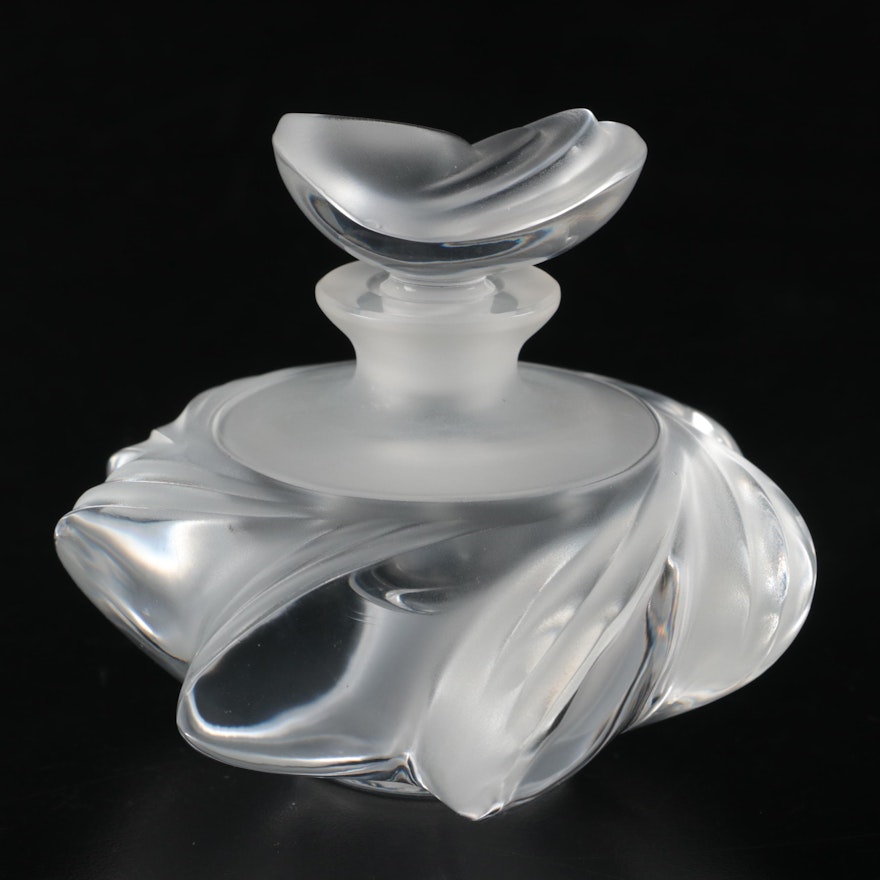 Lalique "Samoa" Frosted and Clear Crystal Perfume Bottle