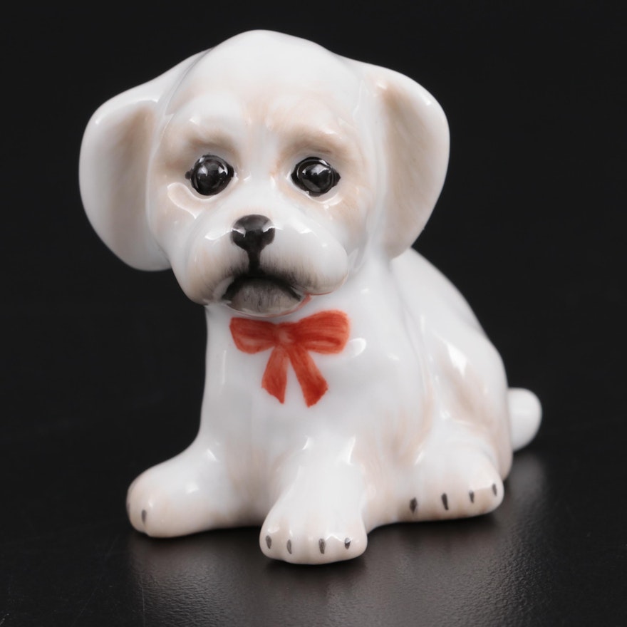 Herend Natural "Zoo Dog" Porcelain Figurine