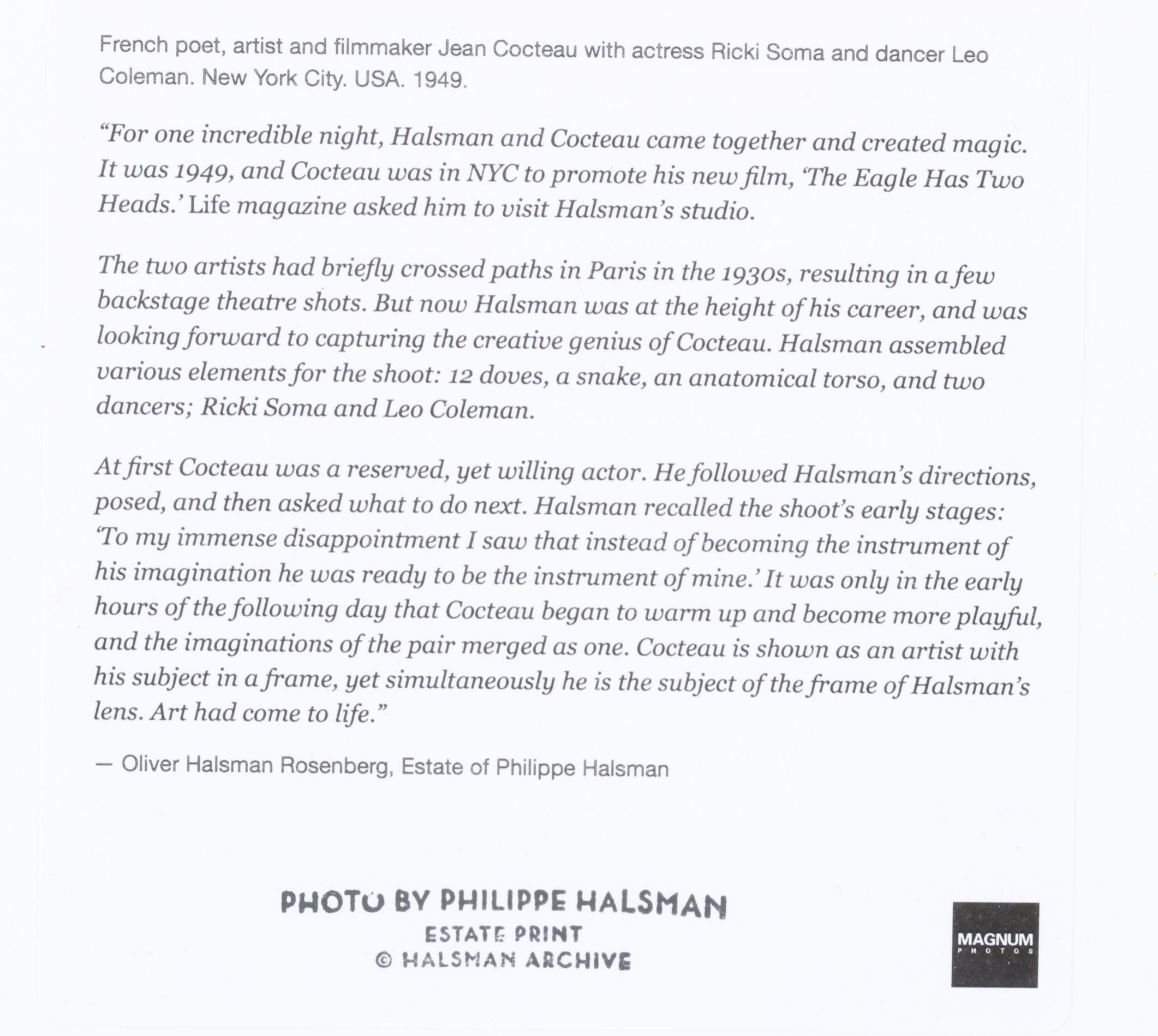 Philippe Halsman Reprinted Silver Gelatin Photograph from Magnum Photos