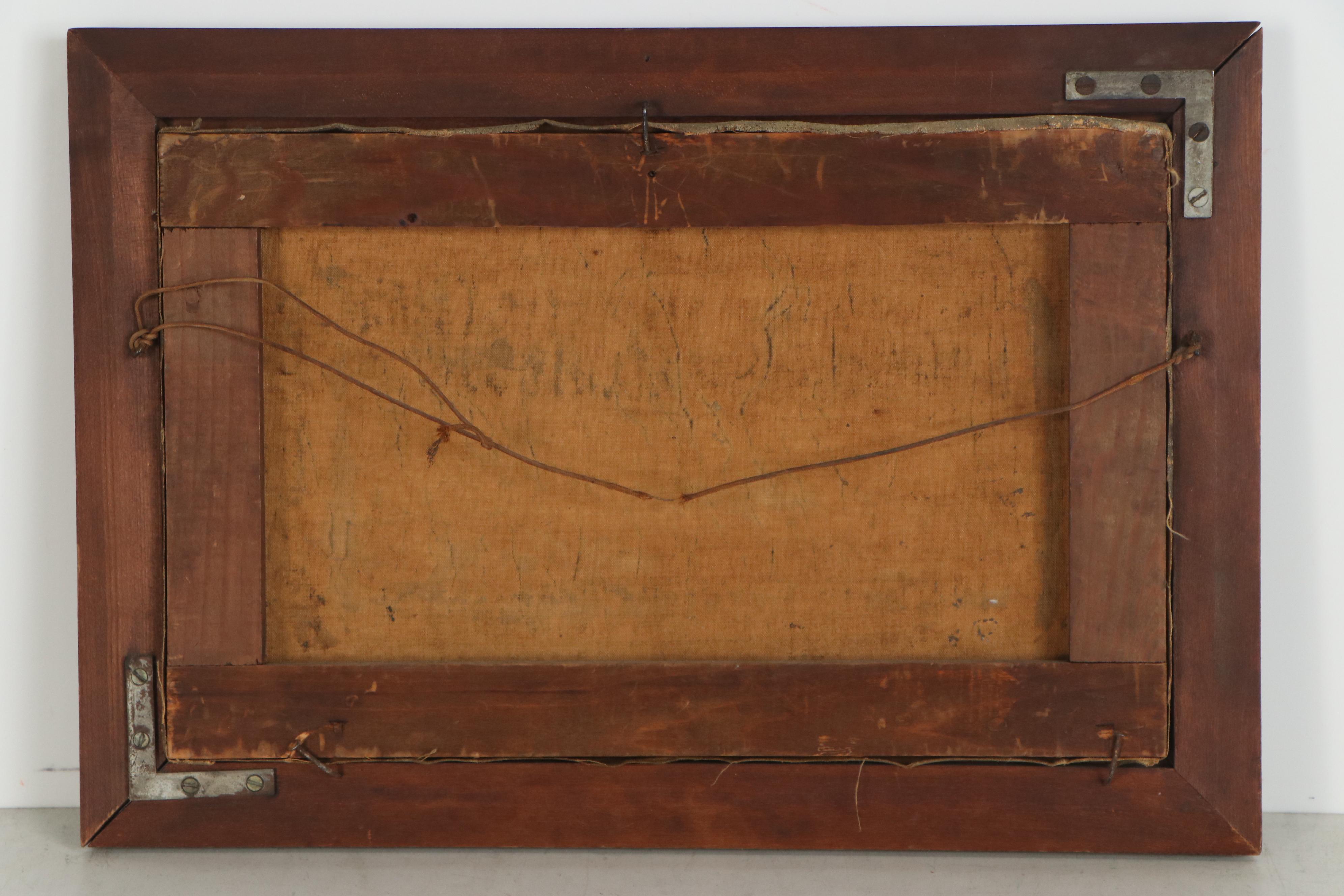 Landscape Oil Painting of Sea Cliff, Early 20th Century