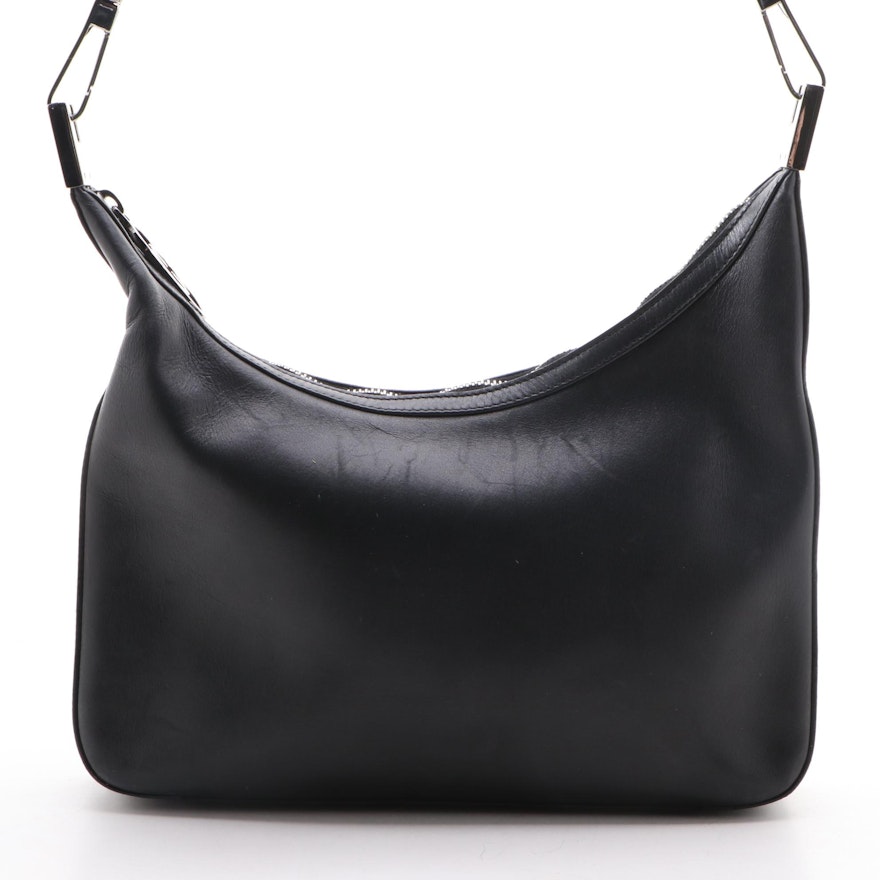 Gucci Black Leather Hobo Shoulder Bag