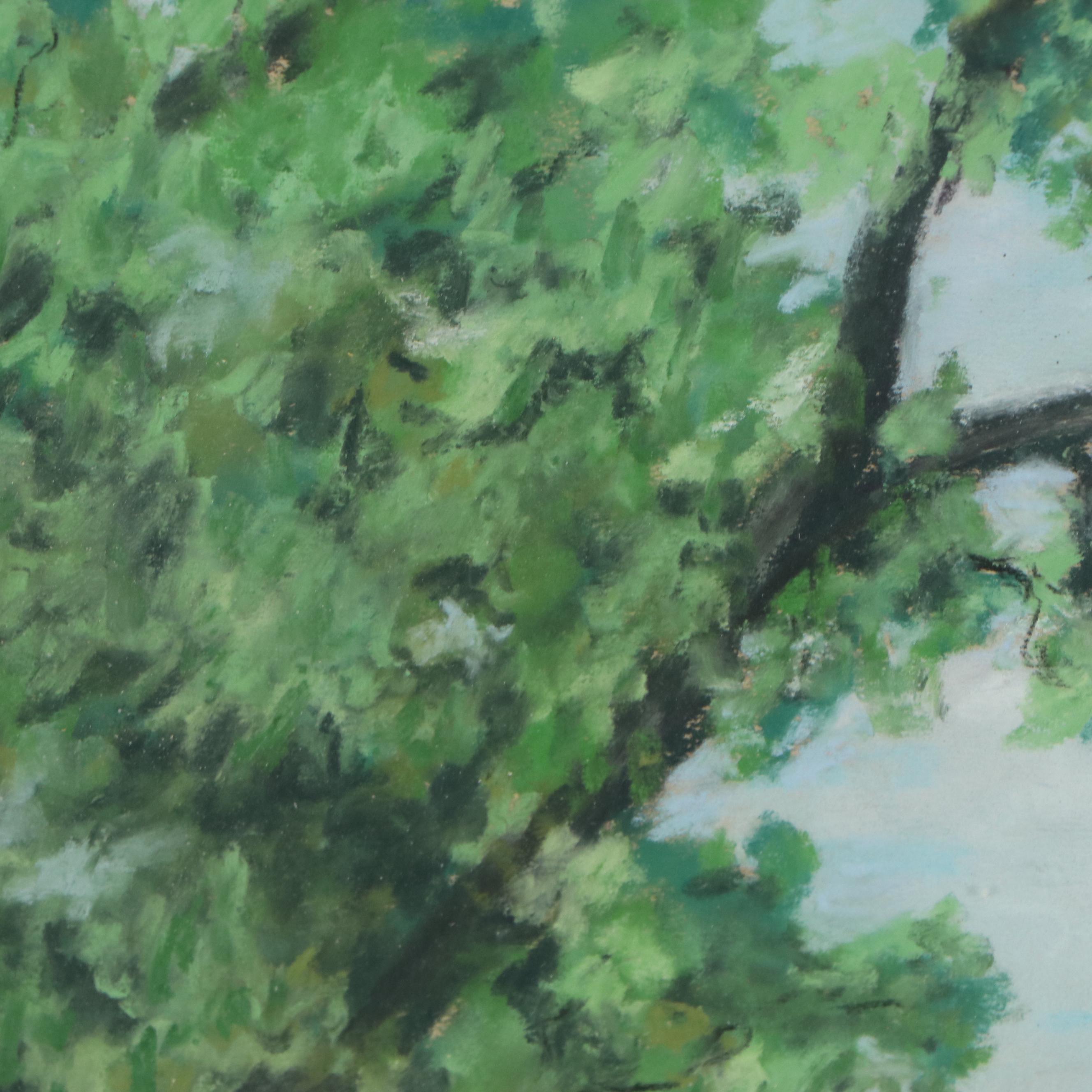 Rebekah Alter Pastel Drawing "Landscape," 1951