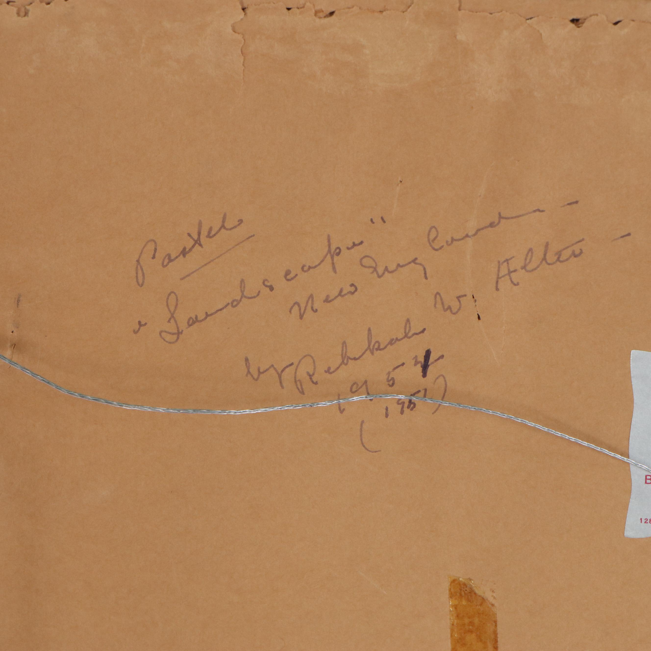 Rebekah Alter Pastel Drawing "Landscape," 1951