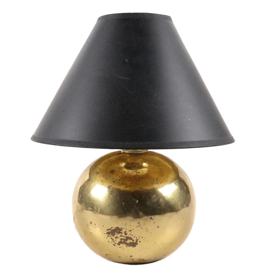 Brass Globe Accent Lamp