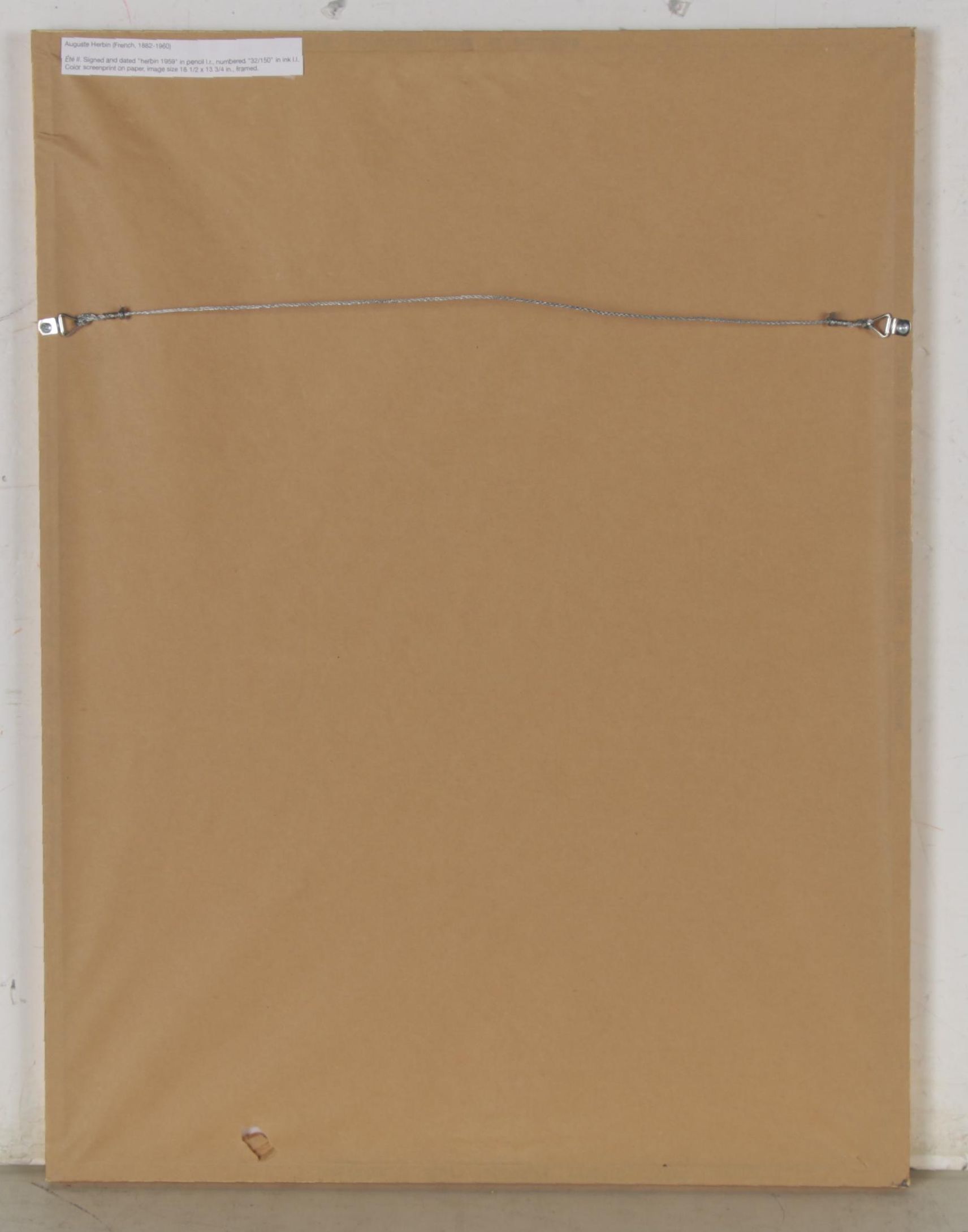 Auguste Herbin Geometric Abstract Serigraph "Eté II," 1959